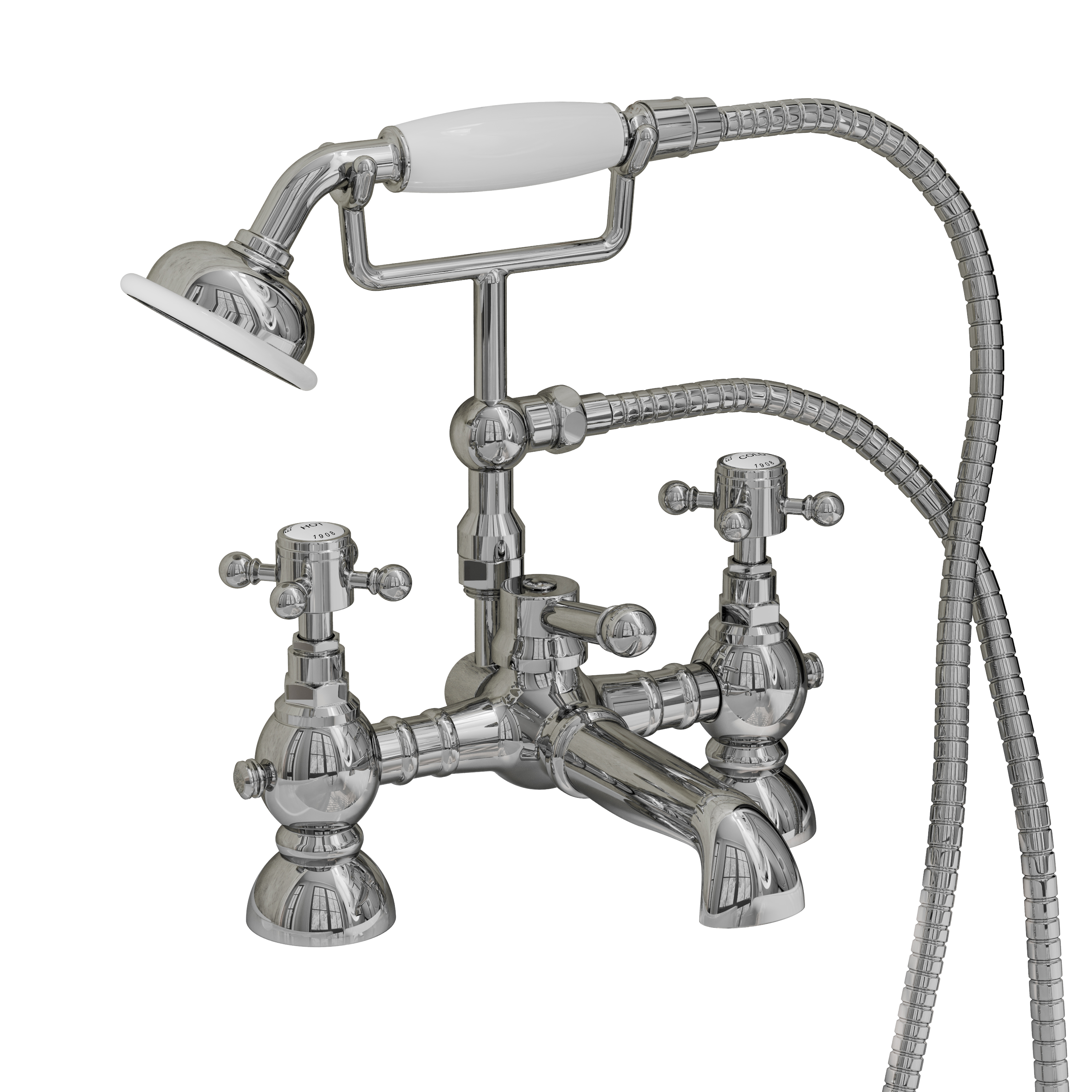 Butler & Rose Eliza Crosshead Deck Mounted Bath Shower Mixer Tap