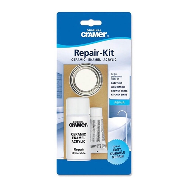 Cramer Professional Scratch & Chip Repair Kit for Ceramic, Enamel and Acrylic - Alpine White