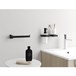 Sonia S6 Black Open Towel Bar - Right Handed