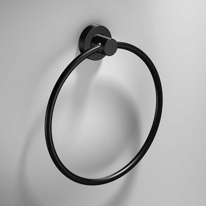 Sonia Tecno Project Black Small Towel Ring