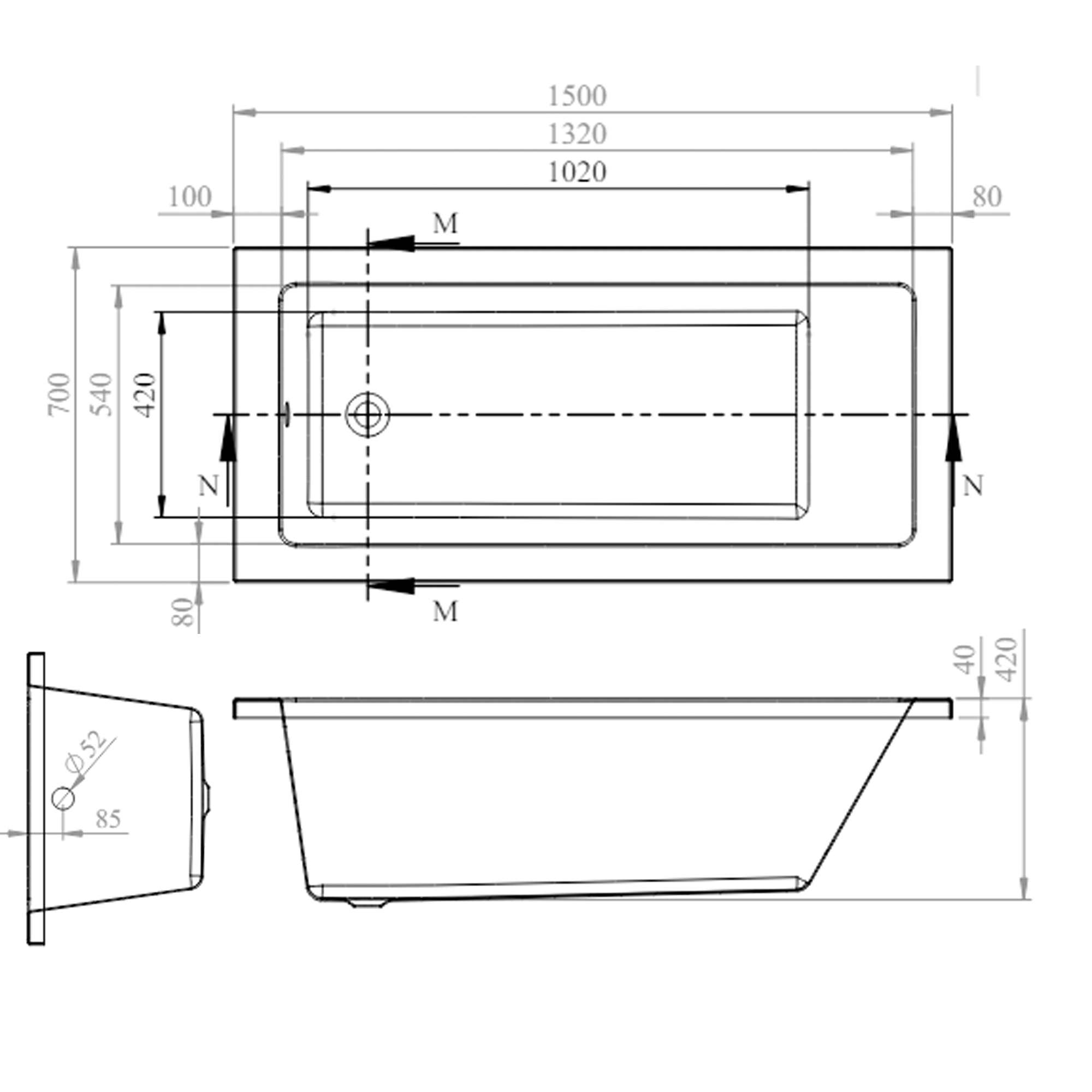 Dylan Complete Matt Black Bathroom Suite with Reinforced Shower Bath & Rimless Toilet