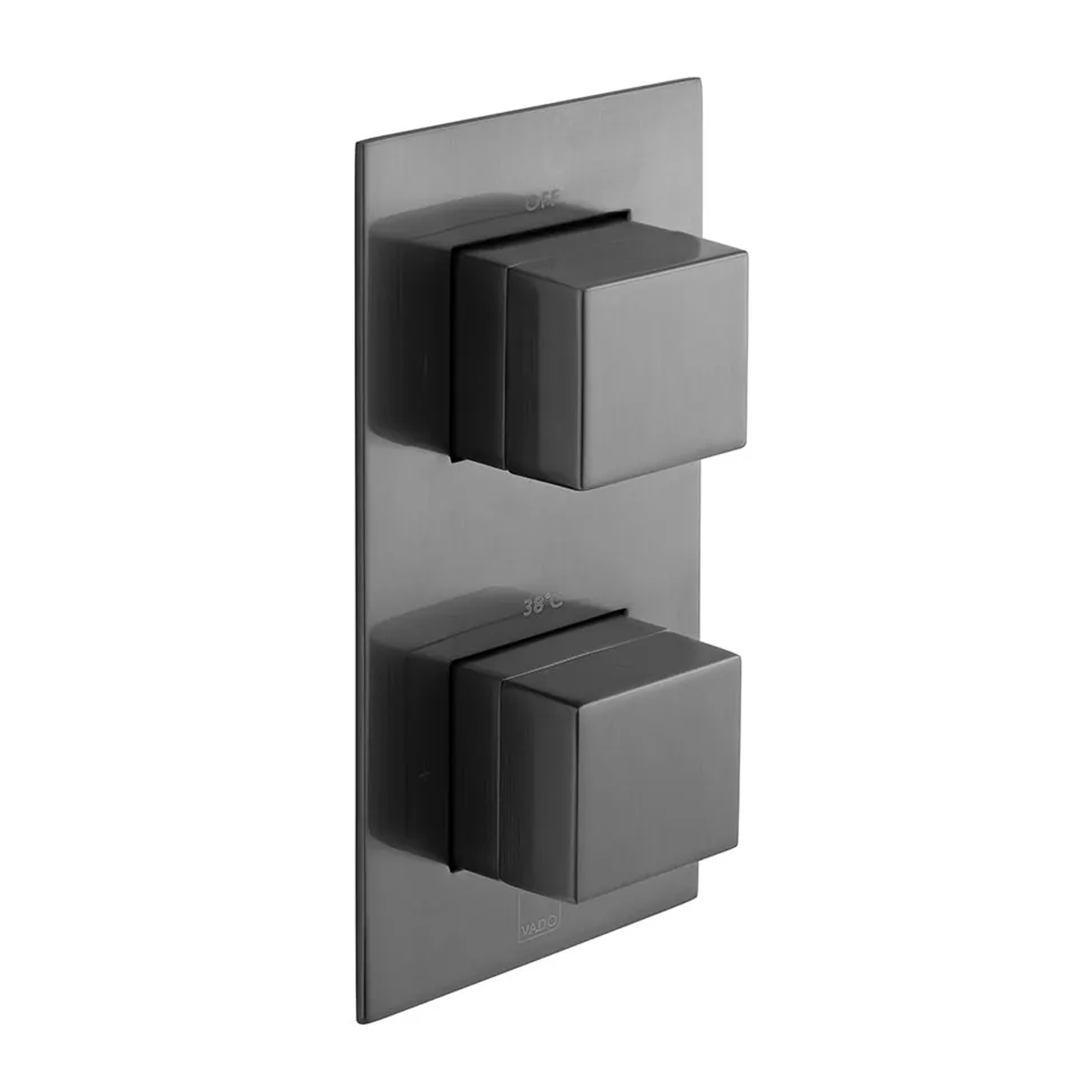 Vado Individual Tablet Notion 2 Outlet Square Concealed Thermostatic Valve, Fixed Head & Shower Handset Kit