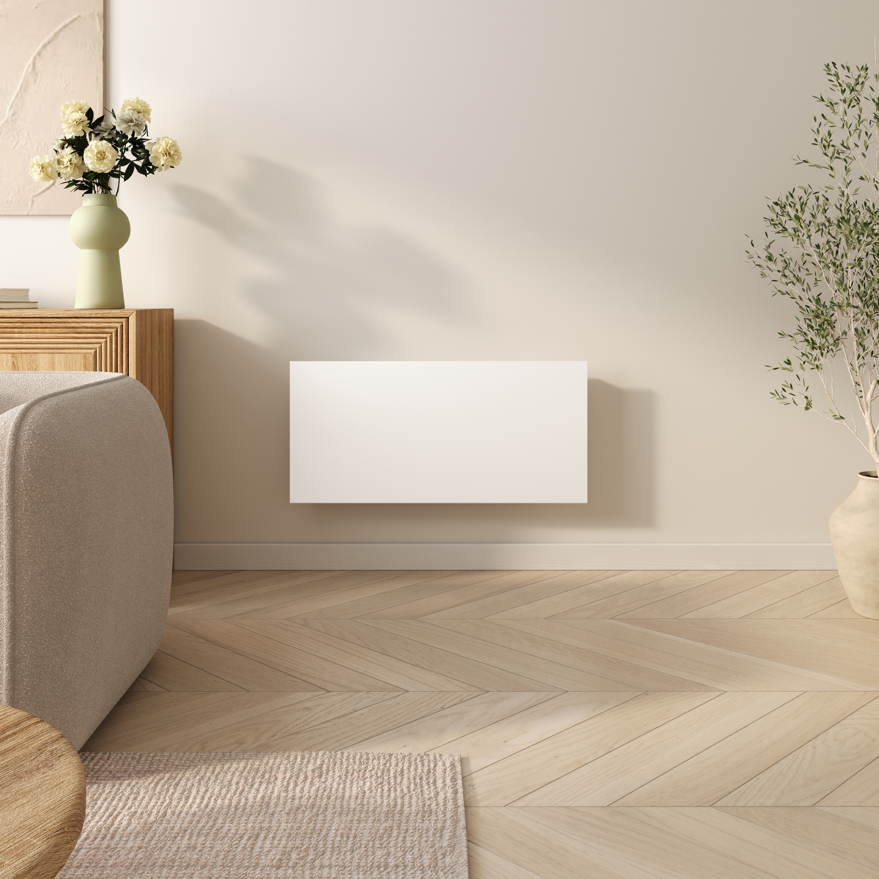 Toasty Bask Matt White Electric Radiator