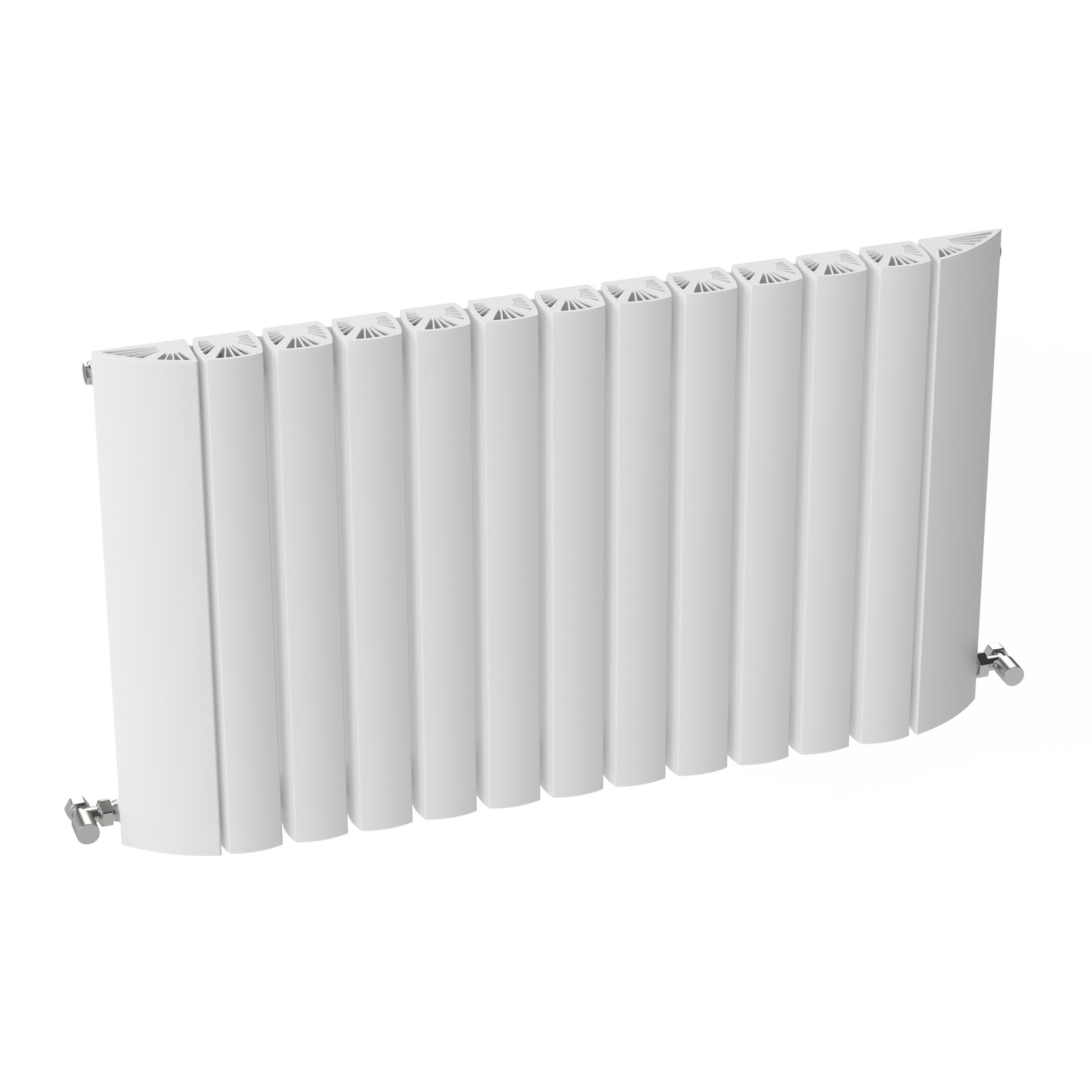 Carisa Gaia Oval Single Panel Horizontal Aluminium Radiator