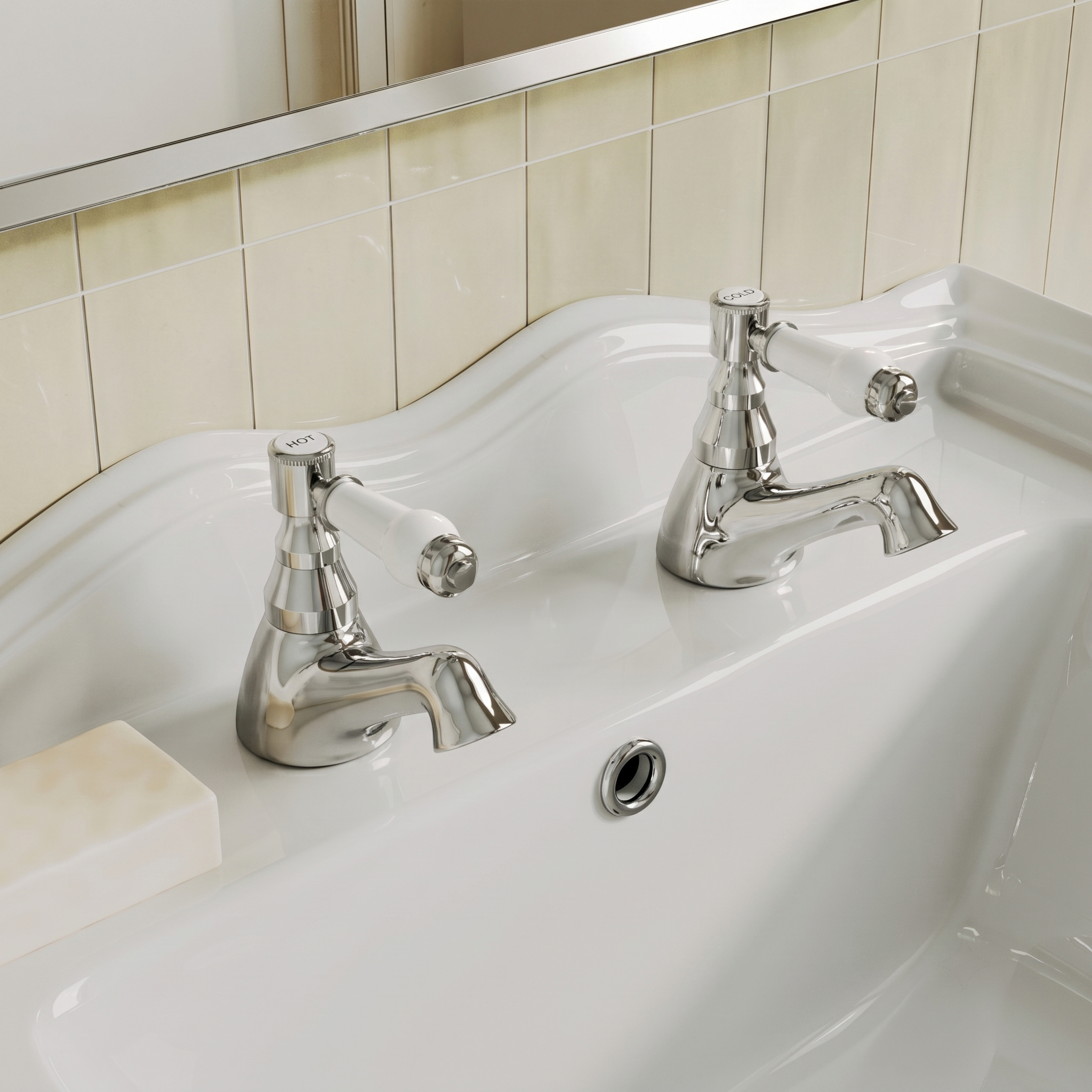 Butler & Rose Eliza Lever Basin Pillar Taps