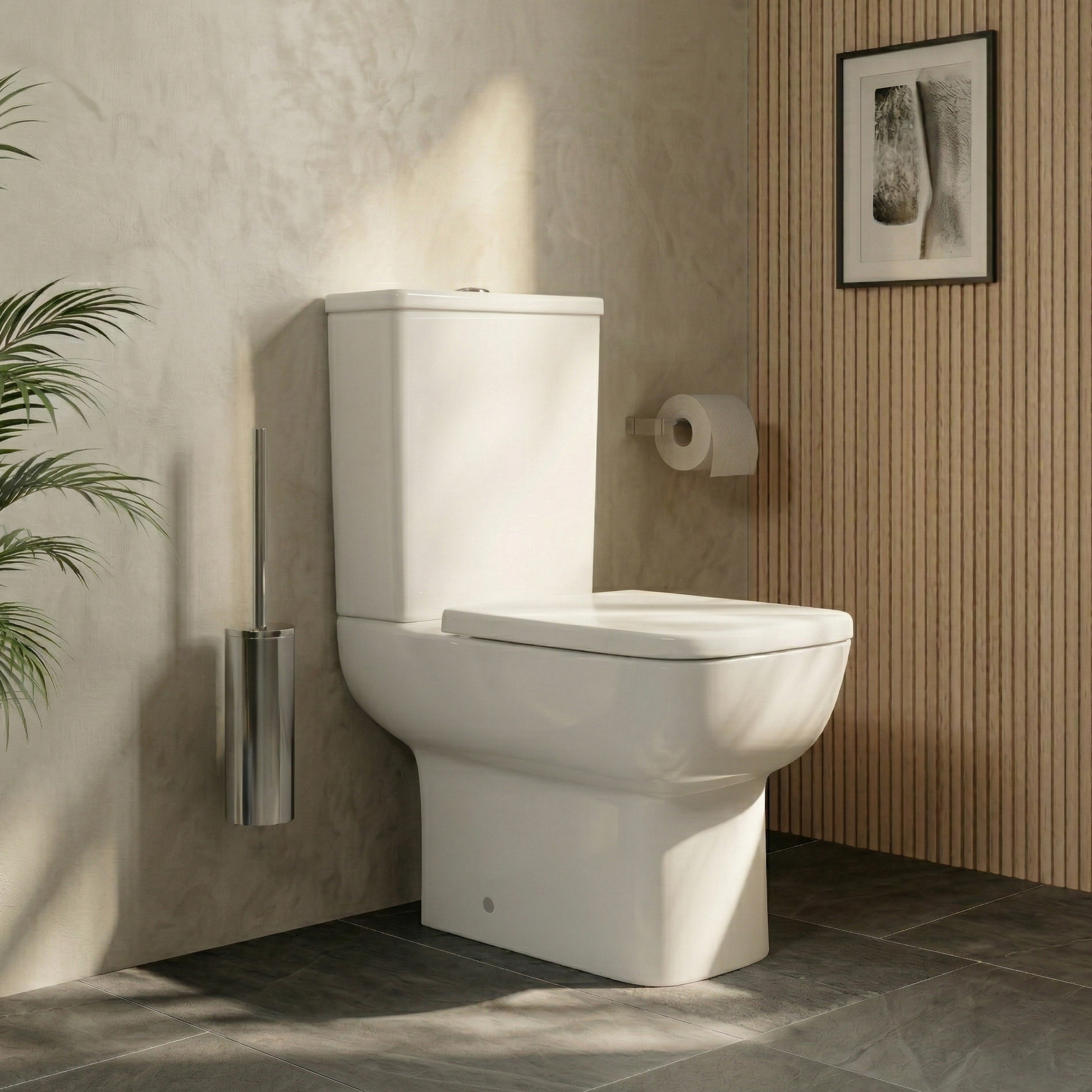 Harbour Icon Rimless Close Coupled Toilet & Soft Close Seat