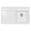Thomas Denby Opus Compact 1 Bowl Gloss White Ceramic Kitchen Sink & Presto Automatic Waste - 860 x 510mm