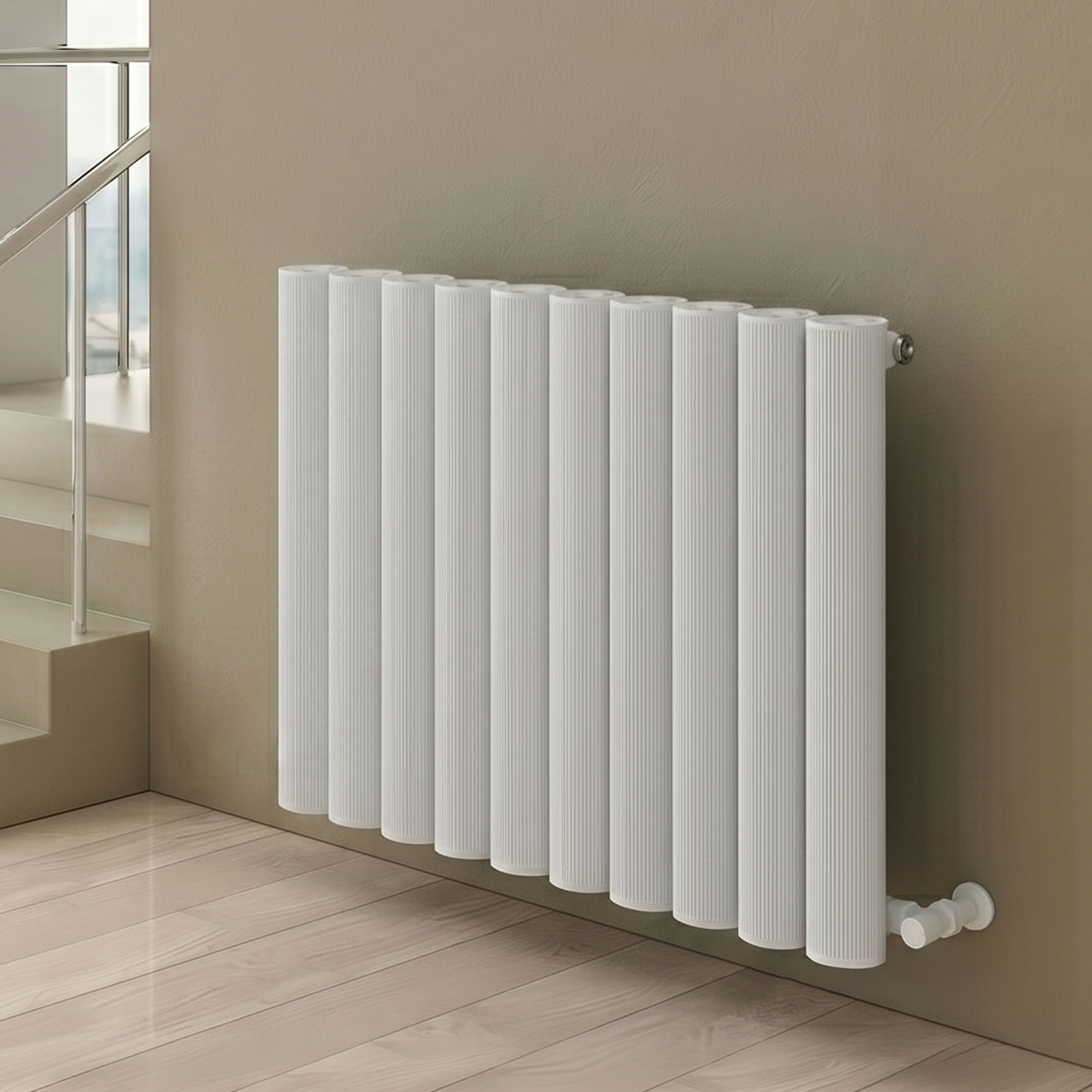 Carisa Otto Oval Single Panel Horizontal Aluminium Radiator
