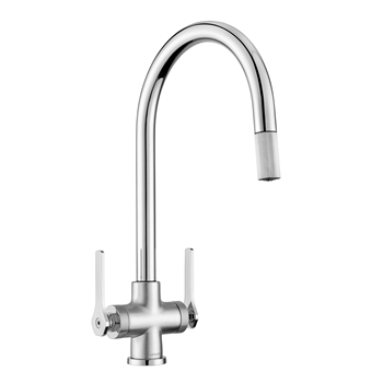 Relax Tap Leisure AquaSpirit Twin Lever Pull Out Mono Kitchen Mixer Tap | Tap ...
