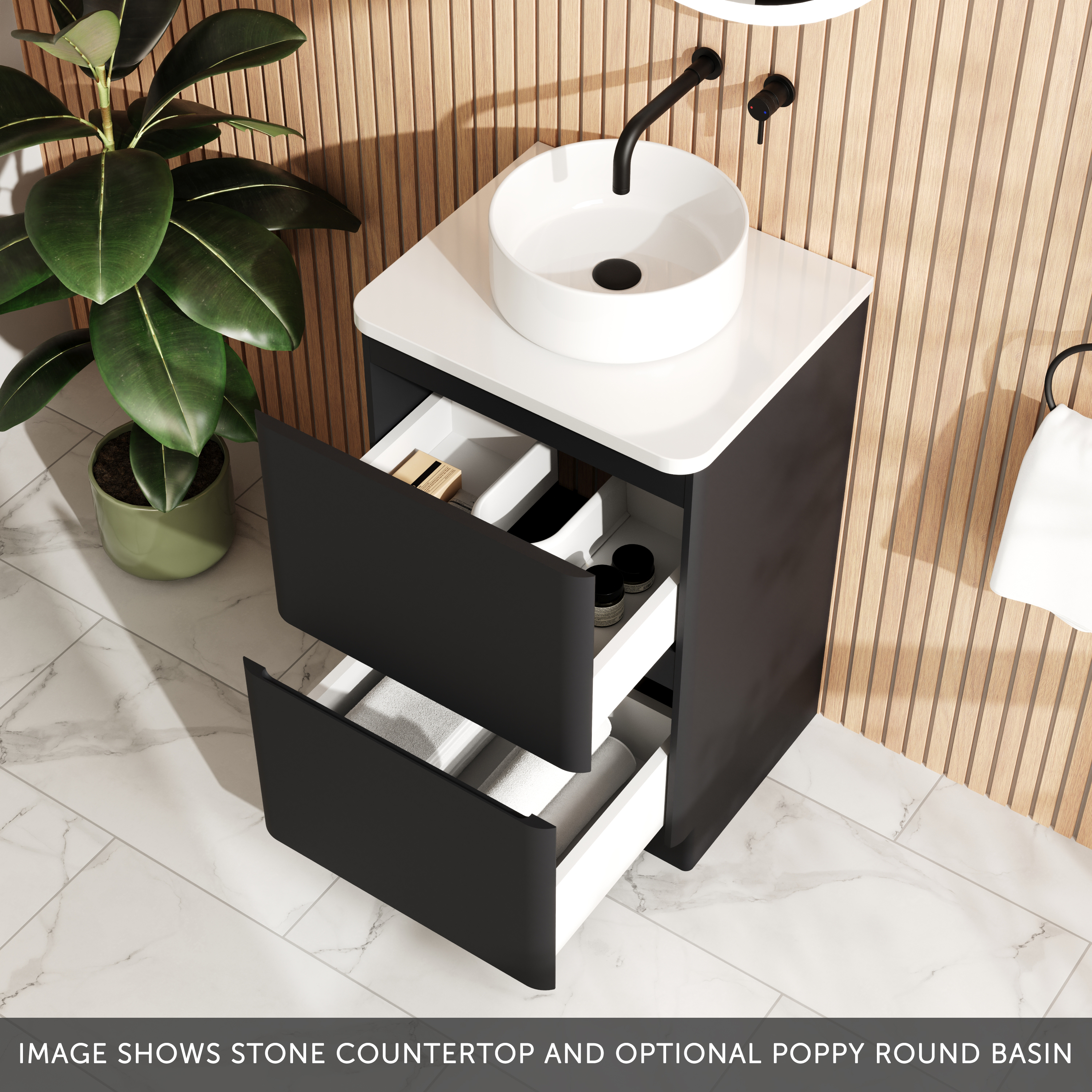 Drench Origin 500mm Floorstanding Vanity Unit & Countertop