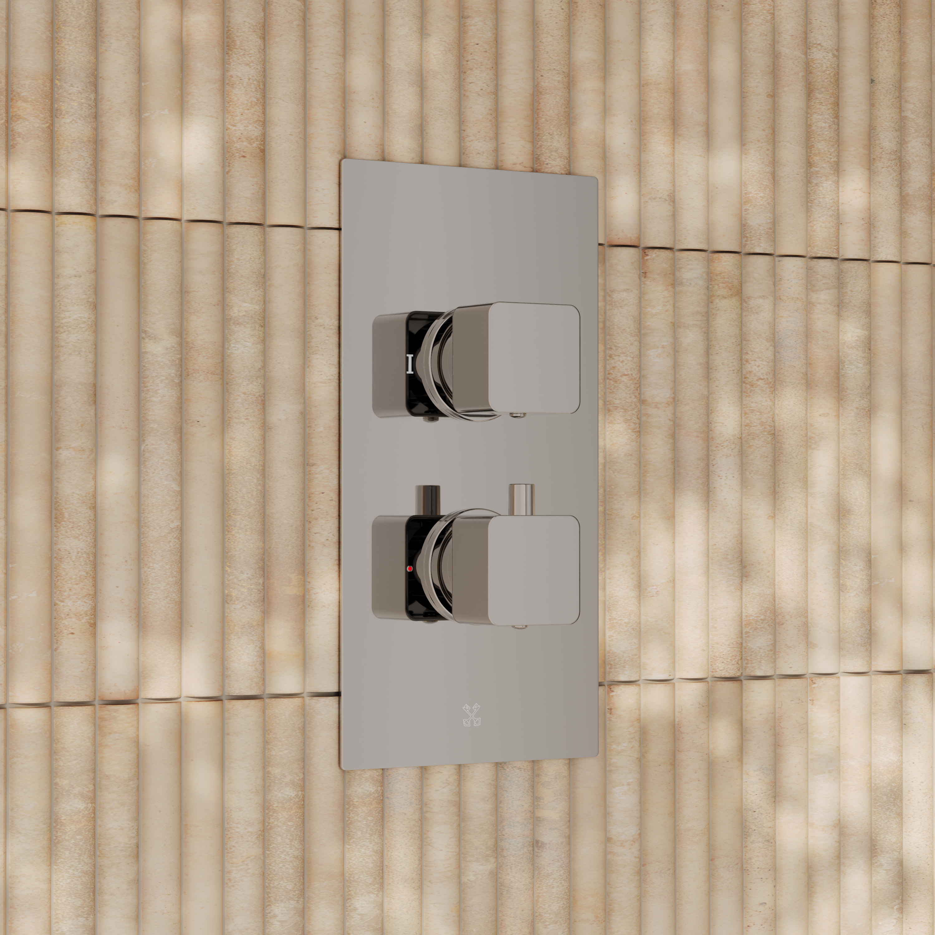Core Portrait 1 Outlet Concealed Valve & Fixed Wall Mounted Square Shower Head
