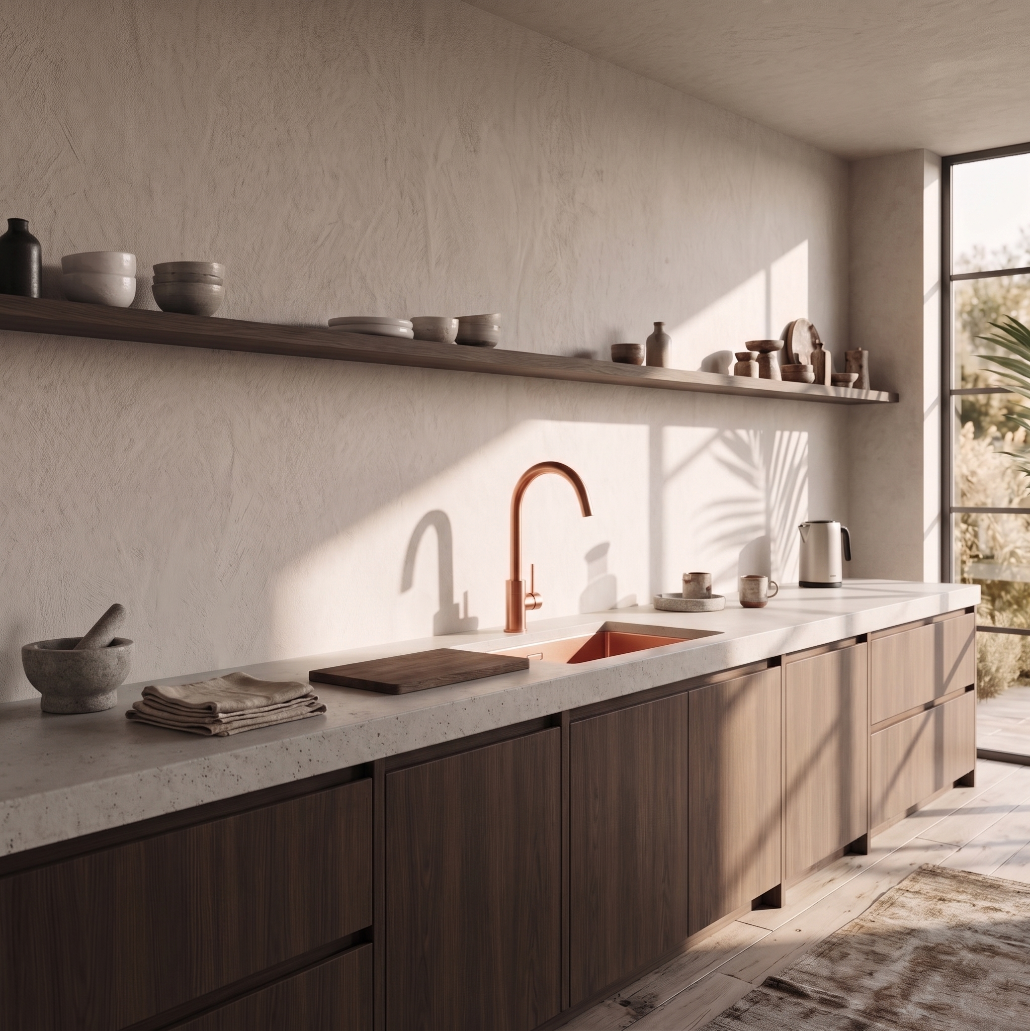 Vellamo Kara Single Lever Mono Kitchen Mixer - Brushed Copper
