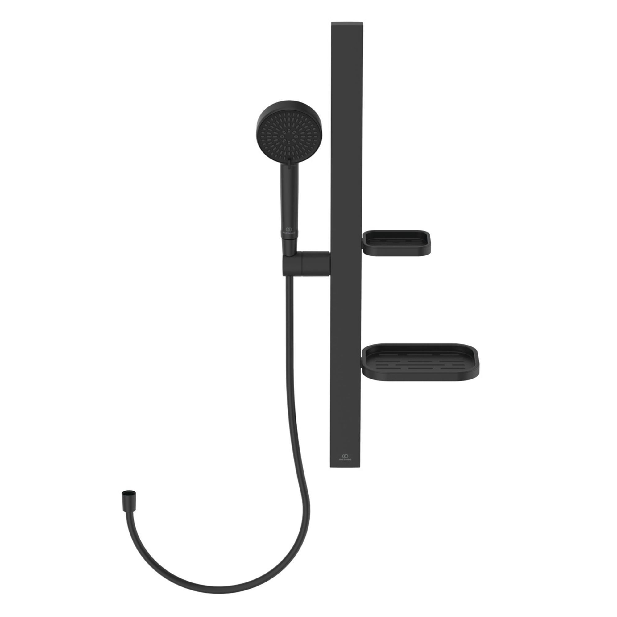 Ideal Standard Idealrain Alu+ Shower Rail Kit with Multi-Function Shower Handset & 2 Shelves