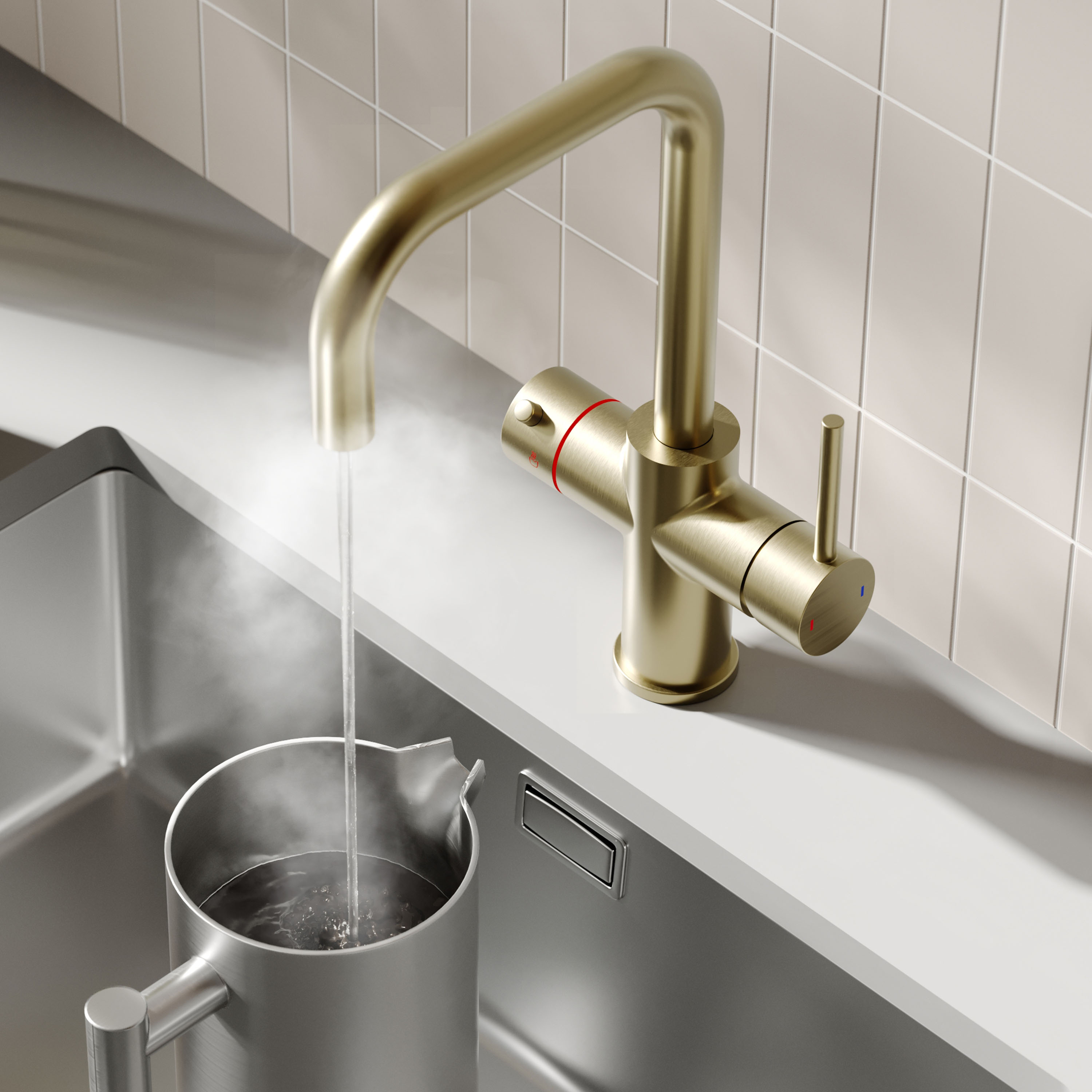 Vellamo Altair 3-in-1 Instant Boiling Water Tap with Boiler & Filter
