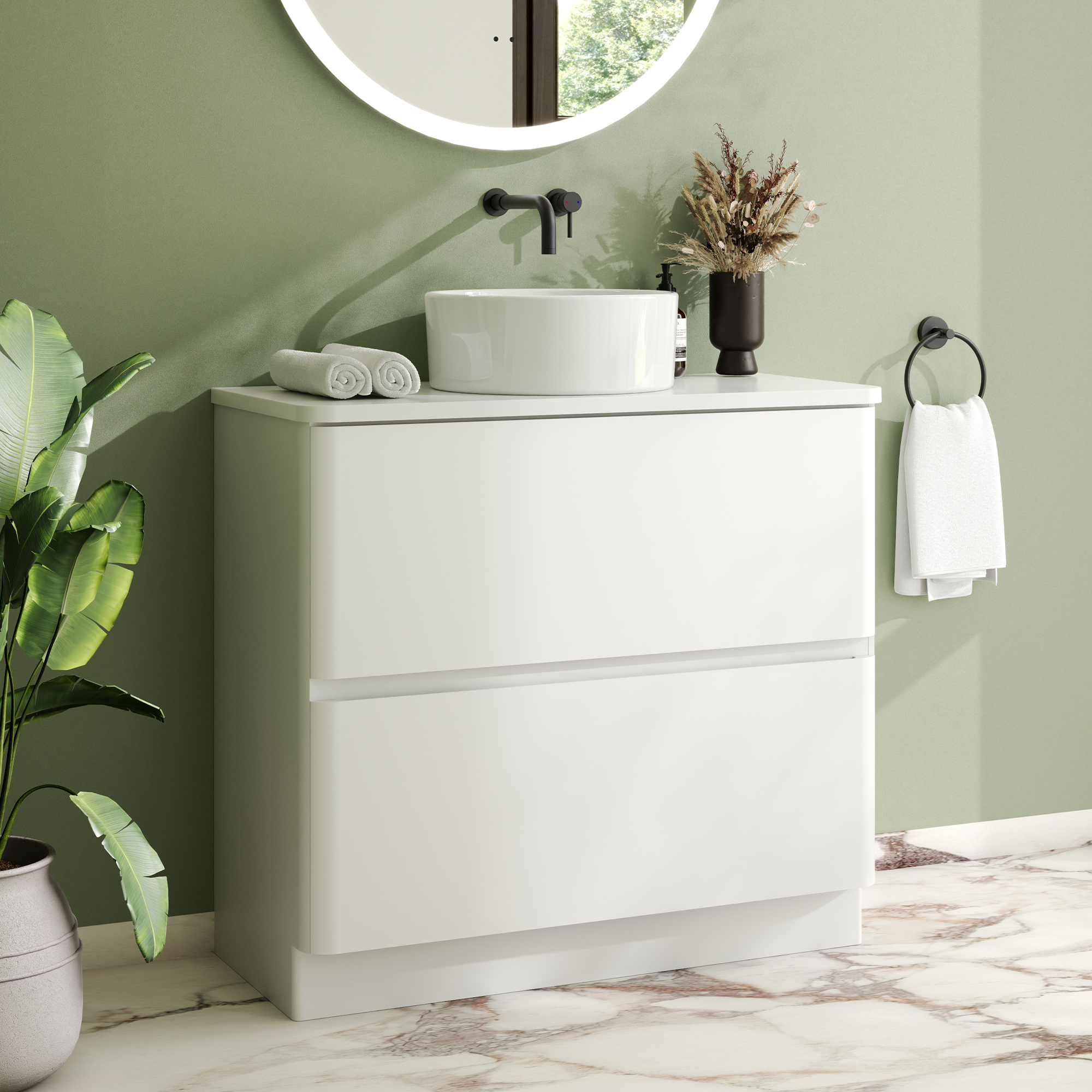 Drench Origin 900mm Floorstanding Vanity Unit & Countertop