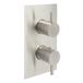 Inox 3 Outlet Concealed Thermostatic Shower Valve - Brushed Stainless Steel