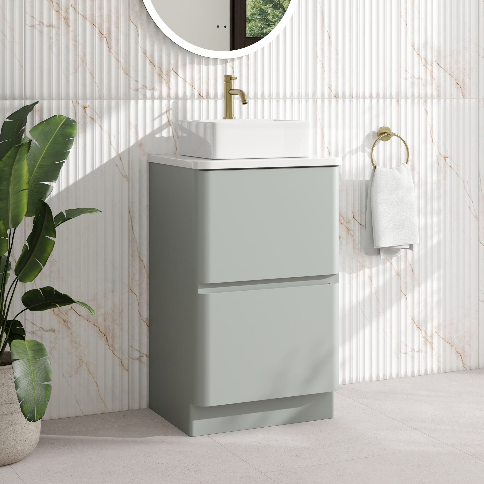 Drench Origin 500mm Floorstanding Vanity Unit & Countertop