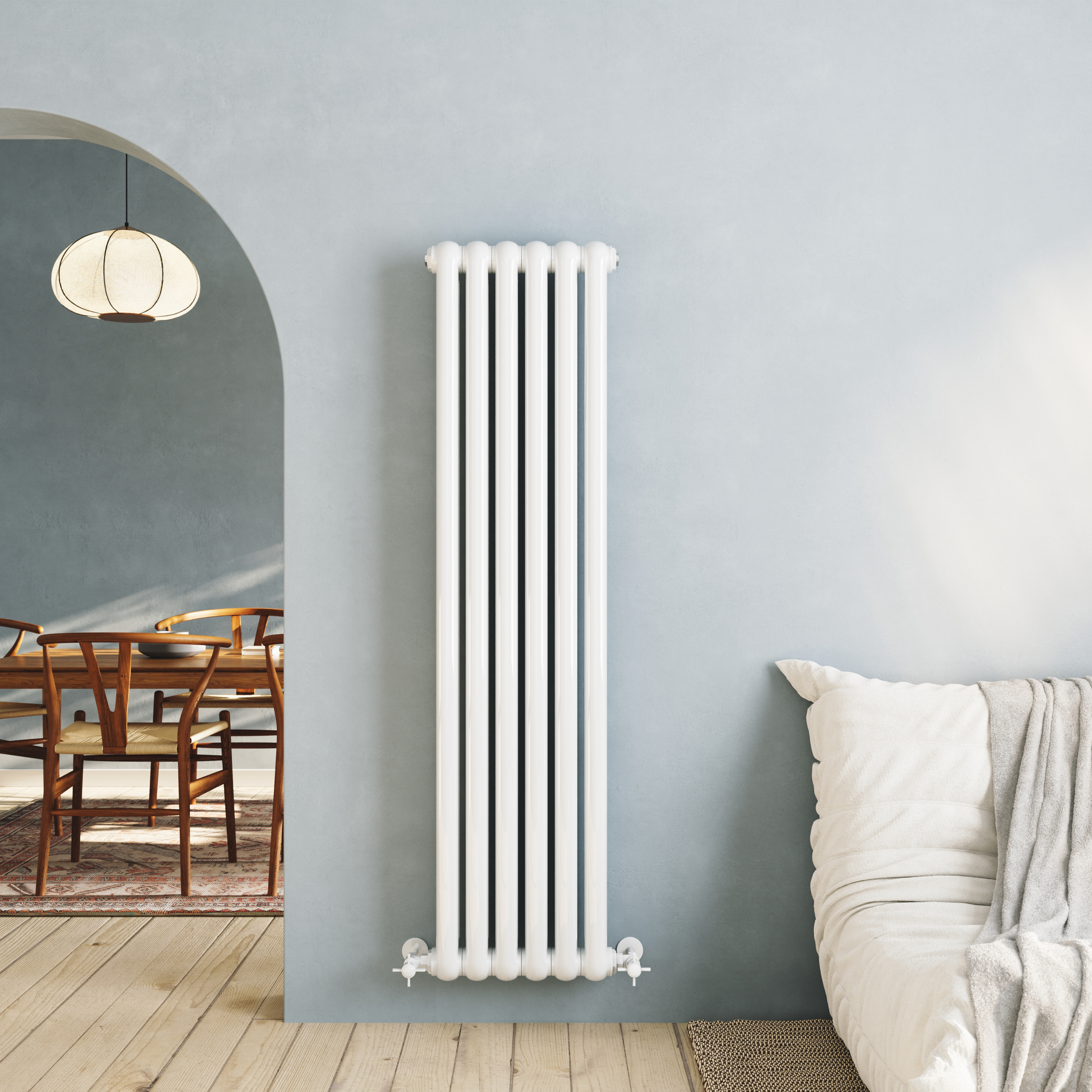 Toasty Mellow White Vertical 2 Column Radiator