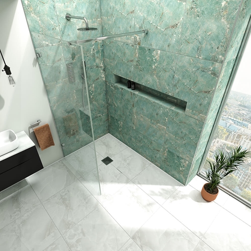 Harbour Frameless 10mm 2m-Tall Easy Clean No-Profile Wetroom Panel