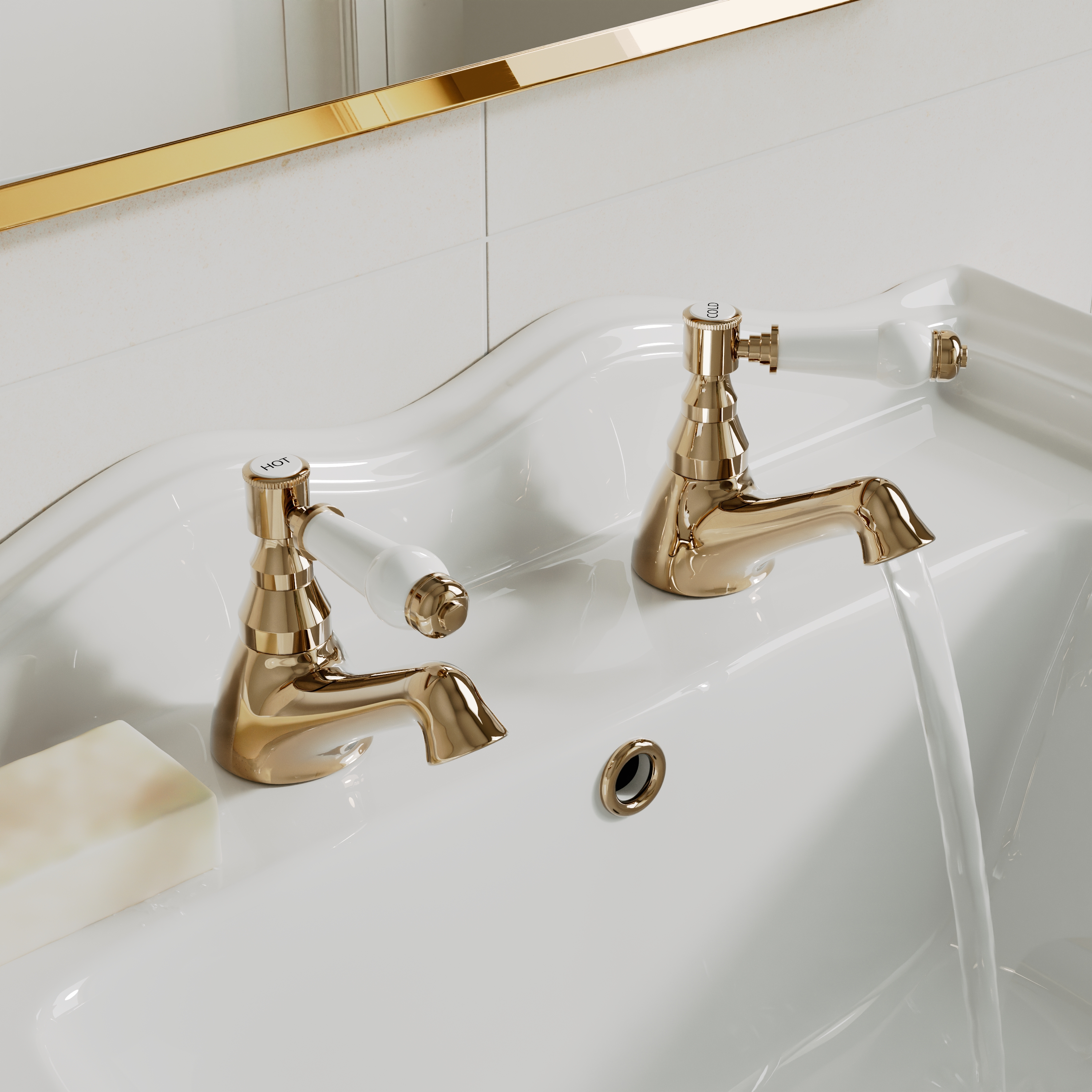 Butler & Rose Eliza Lever Basin Pillar Taps