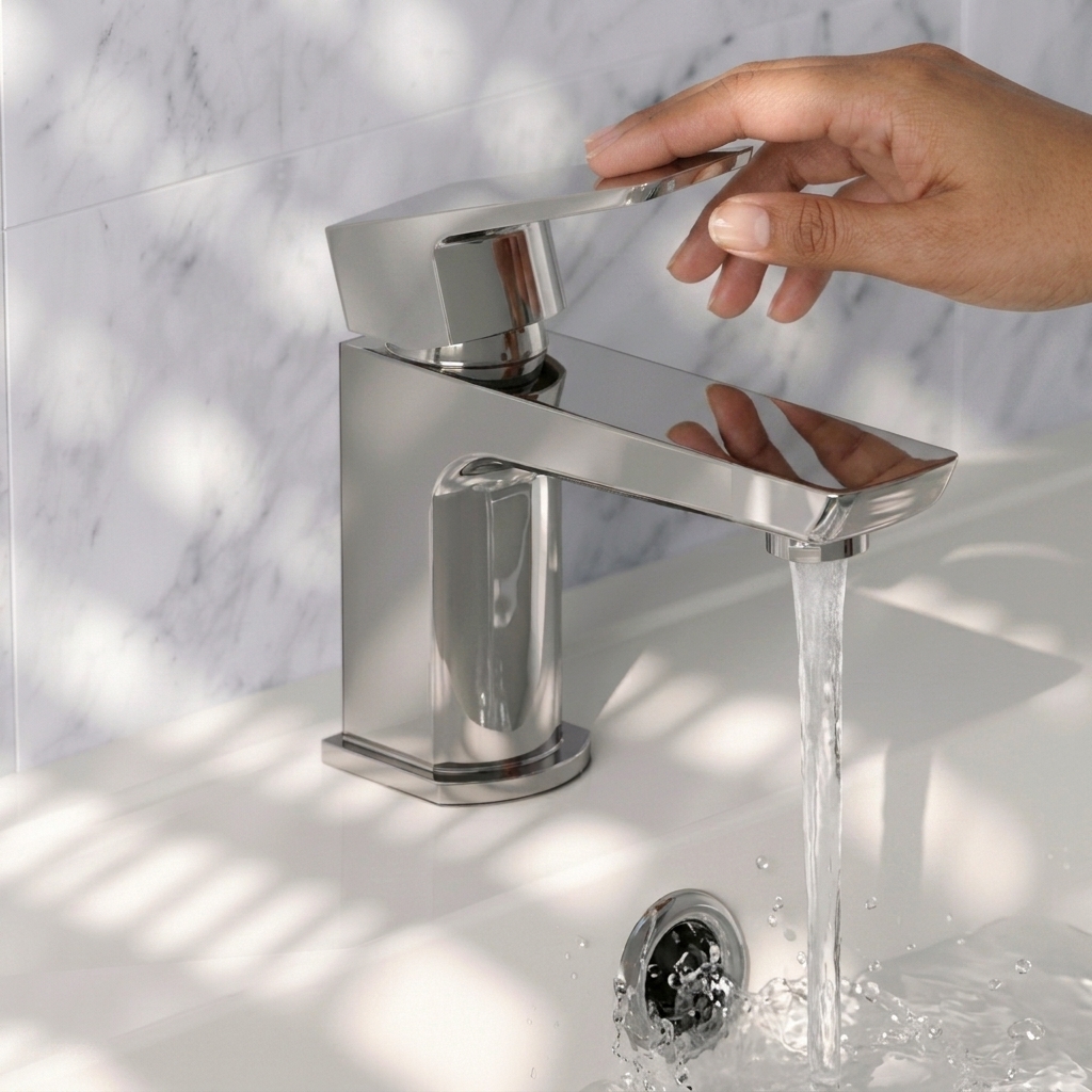 Harbour Status Mini Mono Basin Mixer Tap with Slotted Click Clack Basin Waste