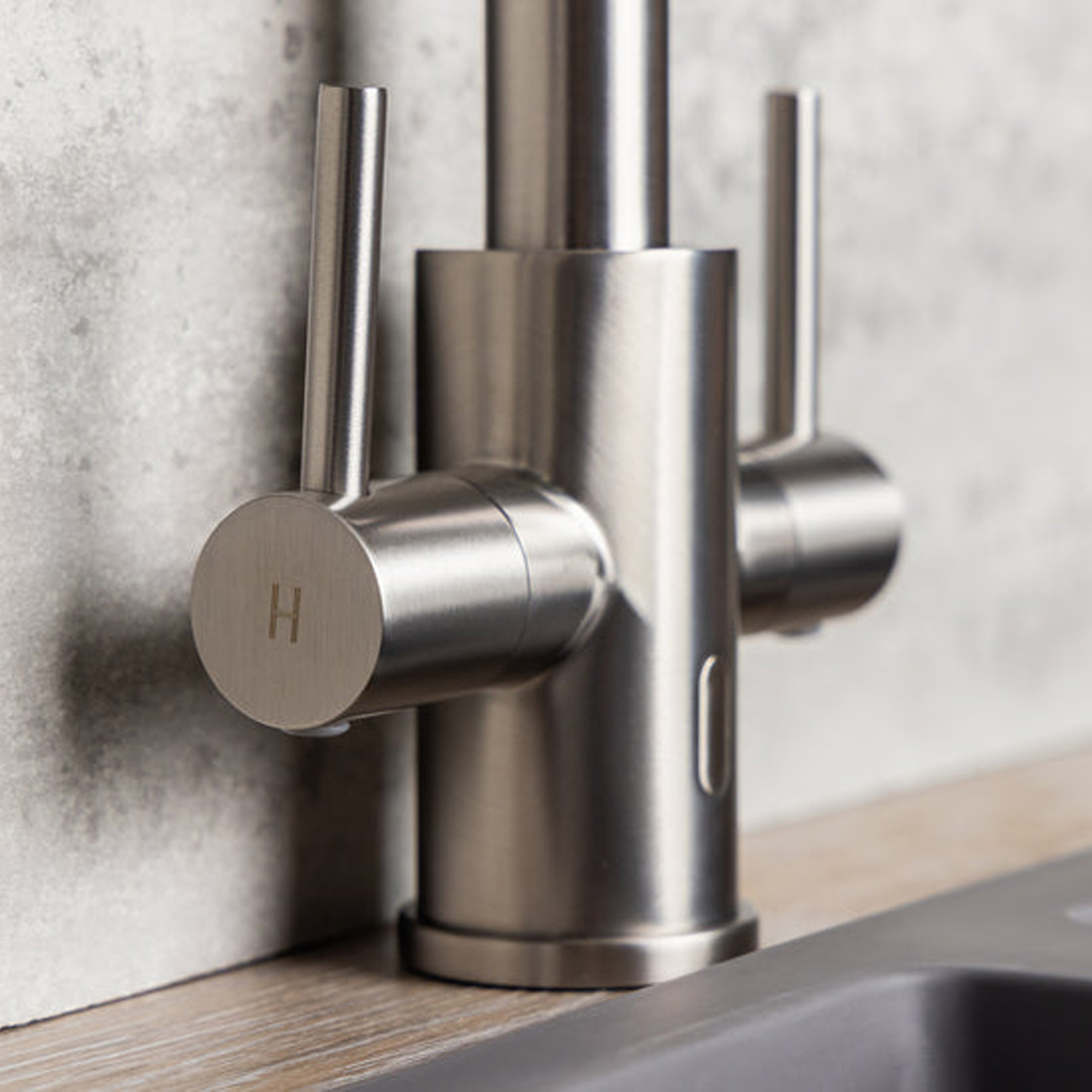 Top-Fix Torra Twin Lever Mono Kitchen Mixer Tap