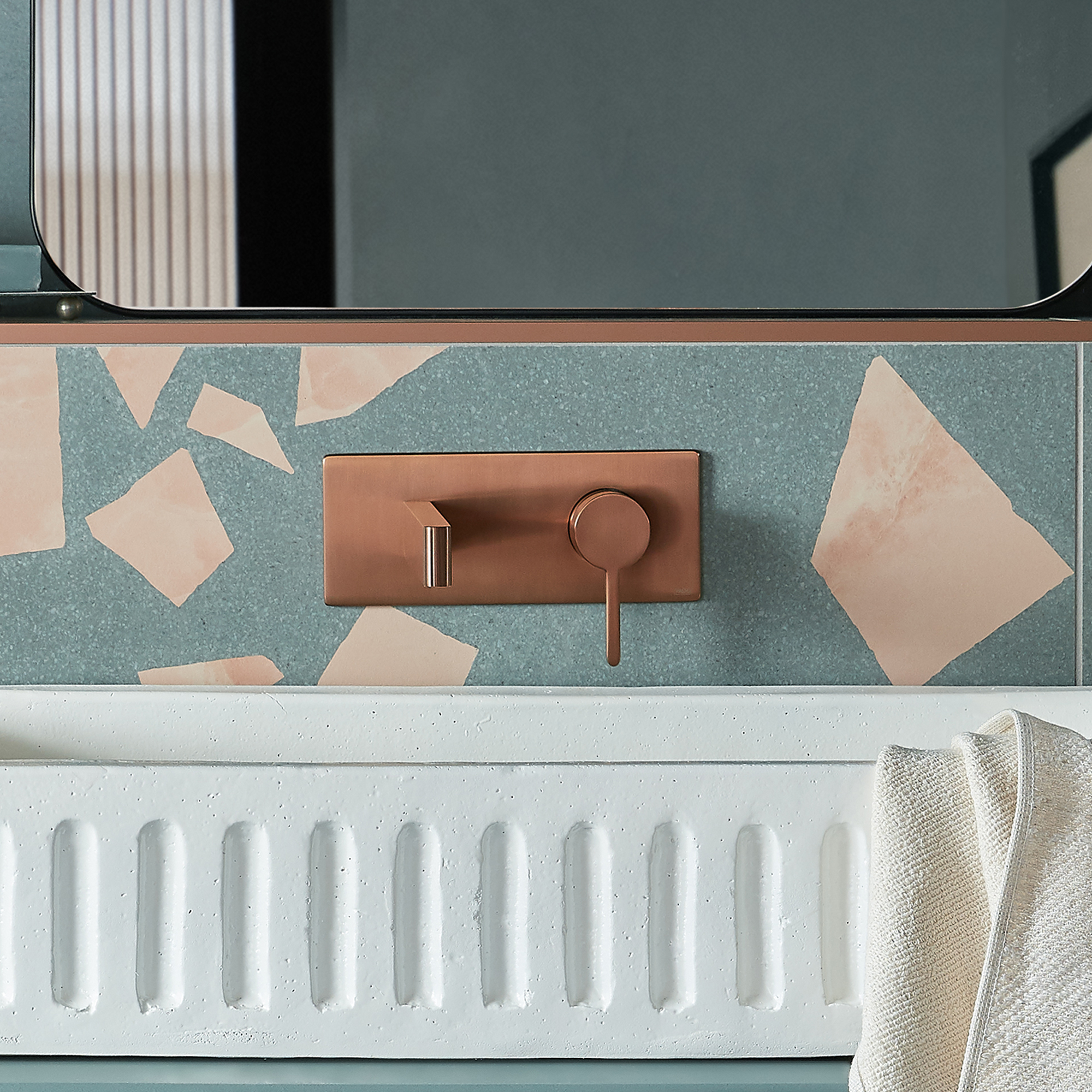 Vado Individual Edit Wall Mounted Single Lever Basin Mixer Tap with Backplate