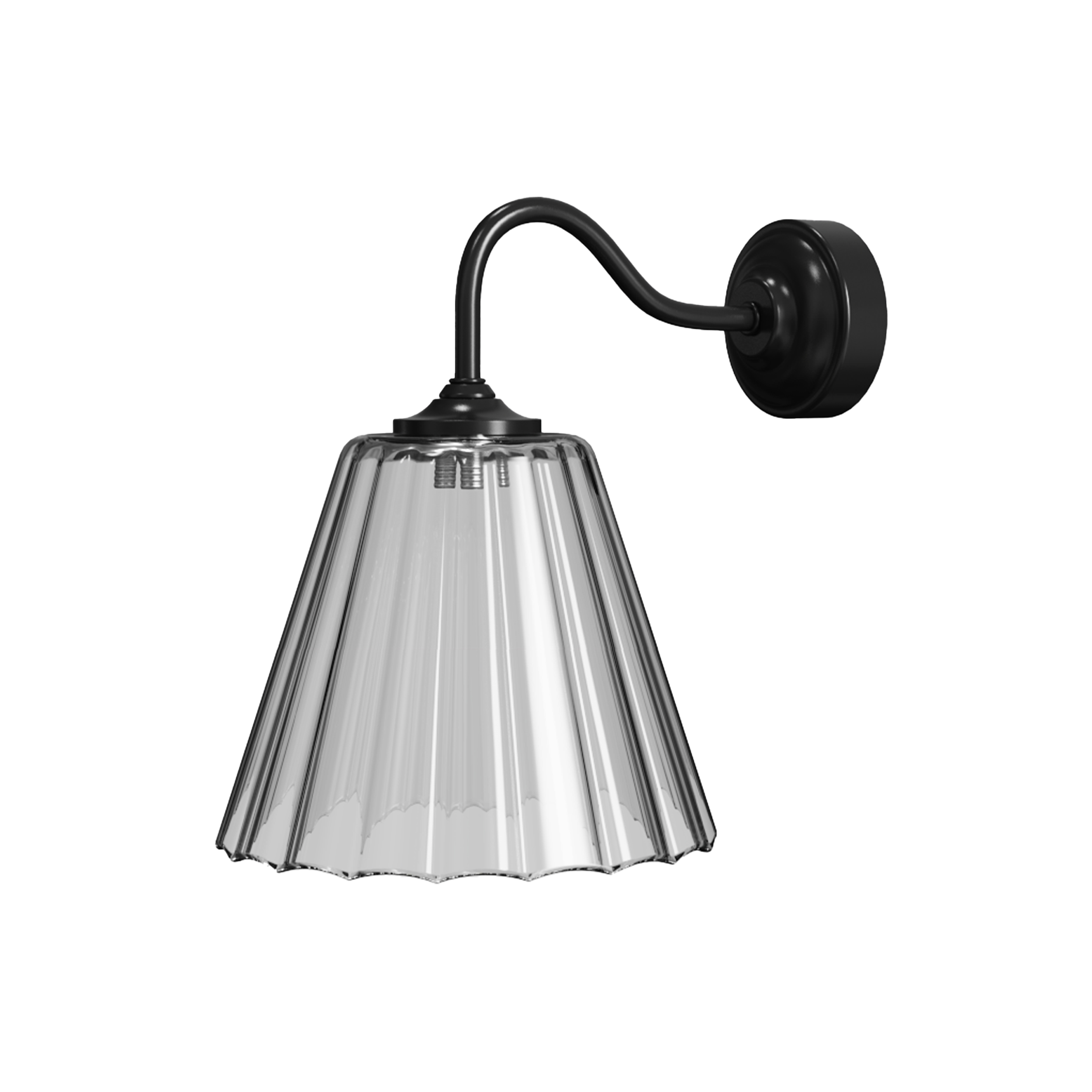 Butler & Rose Fluted Glass Shade Wall Light