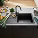 Blanco Legra XL 6 S 1 Bowl Black Silgranit Composite Kitchen Sink & Waste with Reversible Drainer - 860 x 500mm
