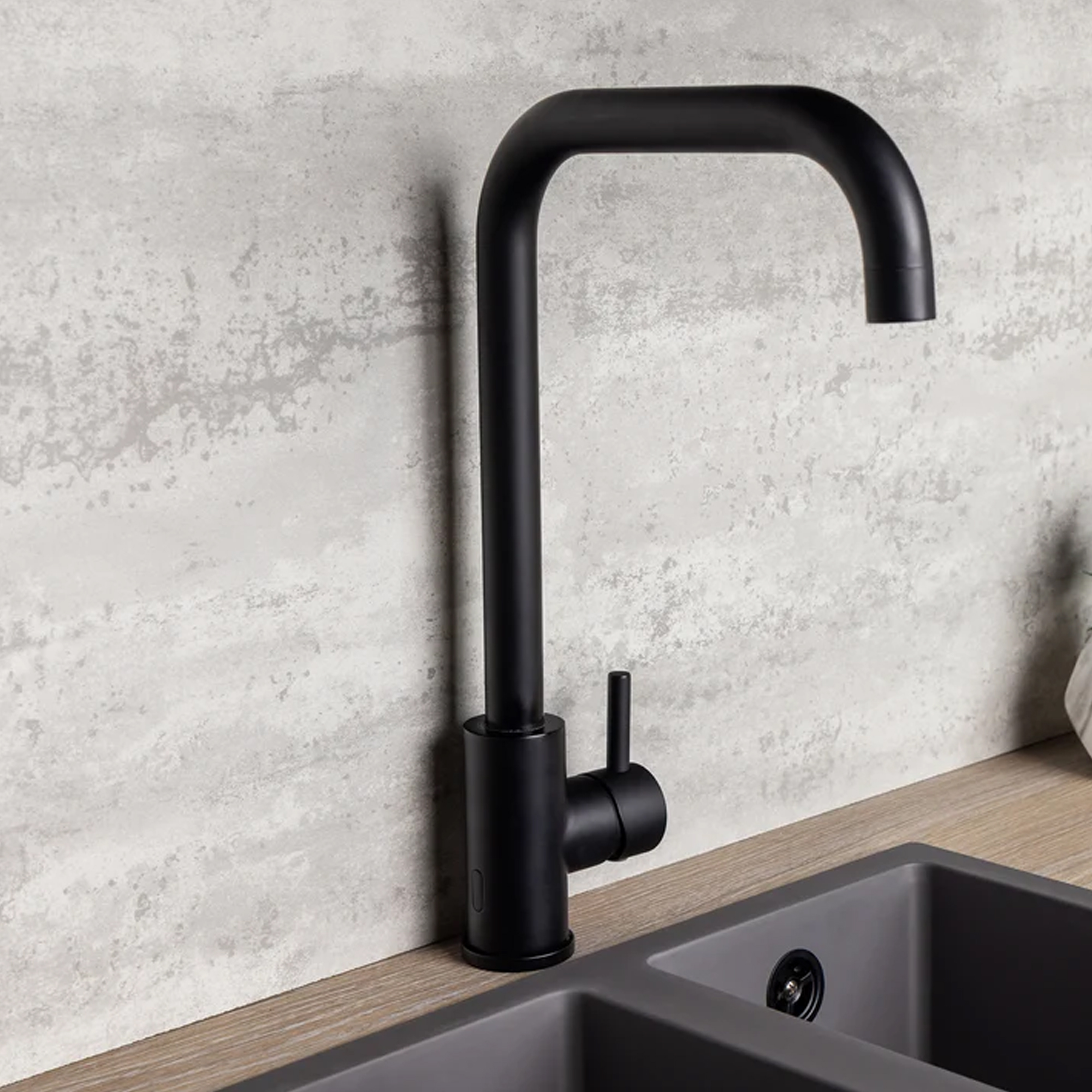 Top-Fix Vito D-Shape Single Lever Mono Kitchen Mixer Tap