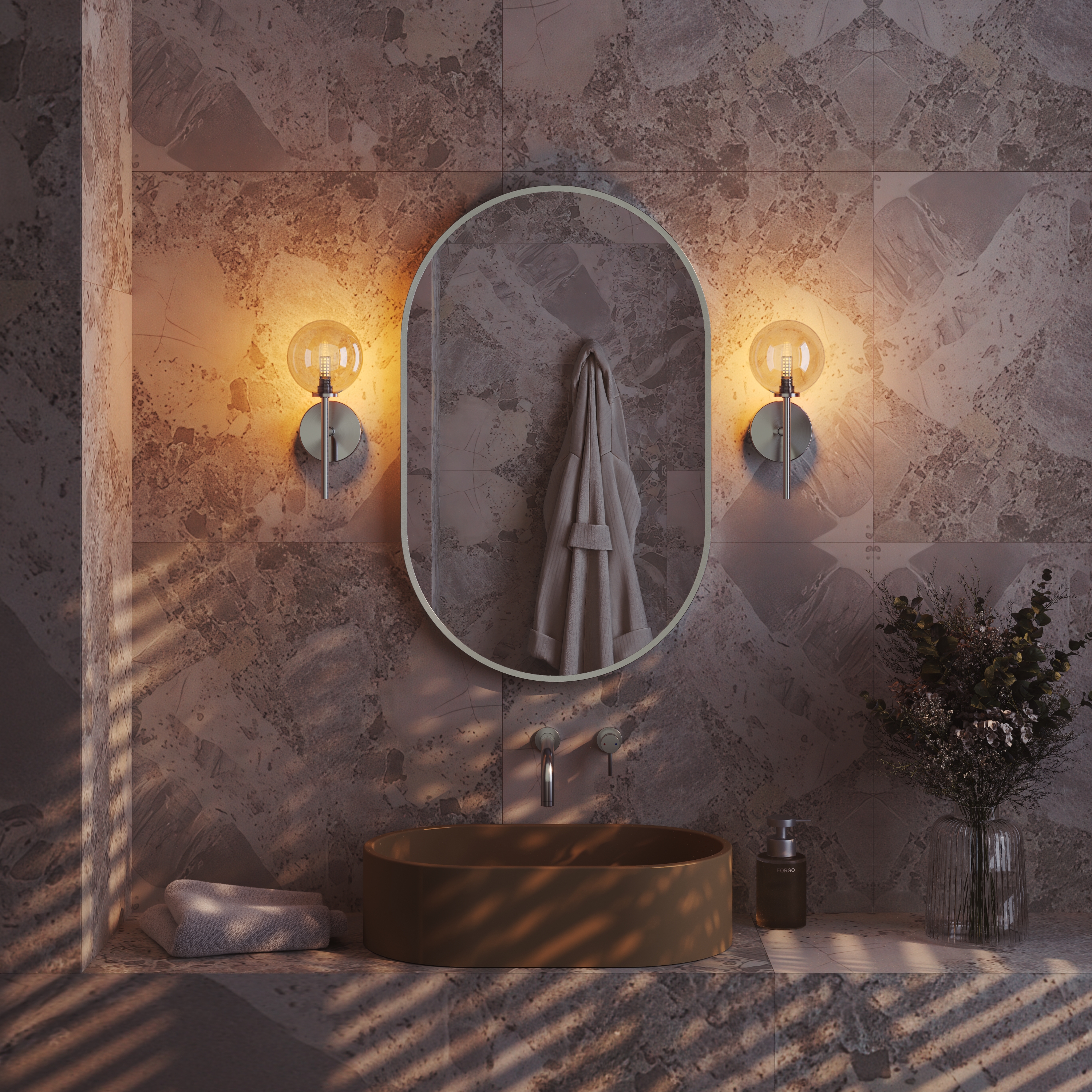 Harbour Glass Globe Wall Light