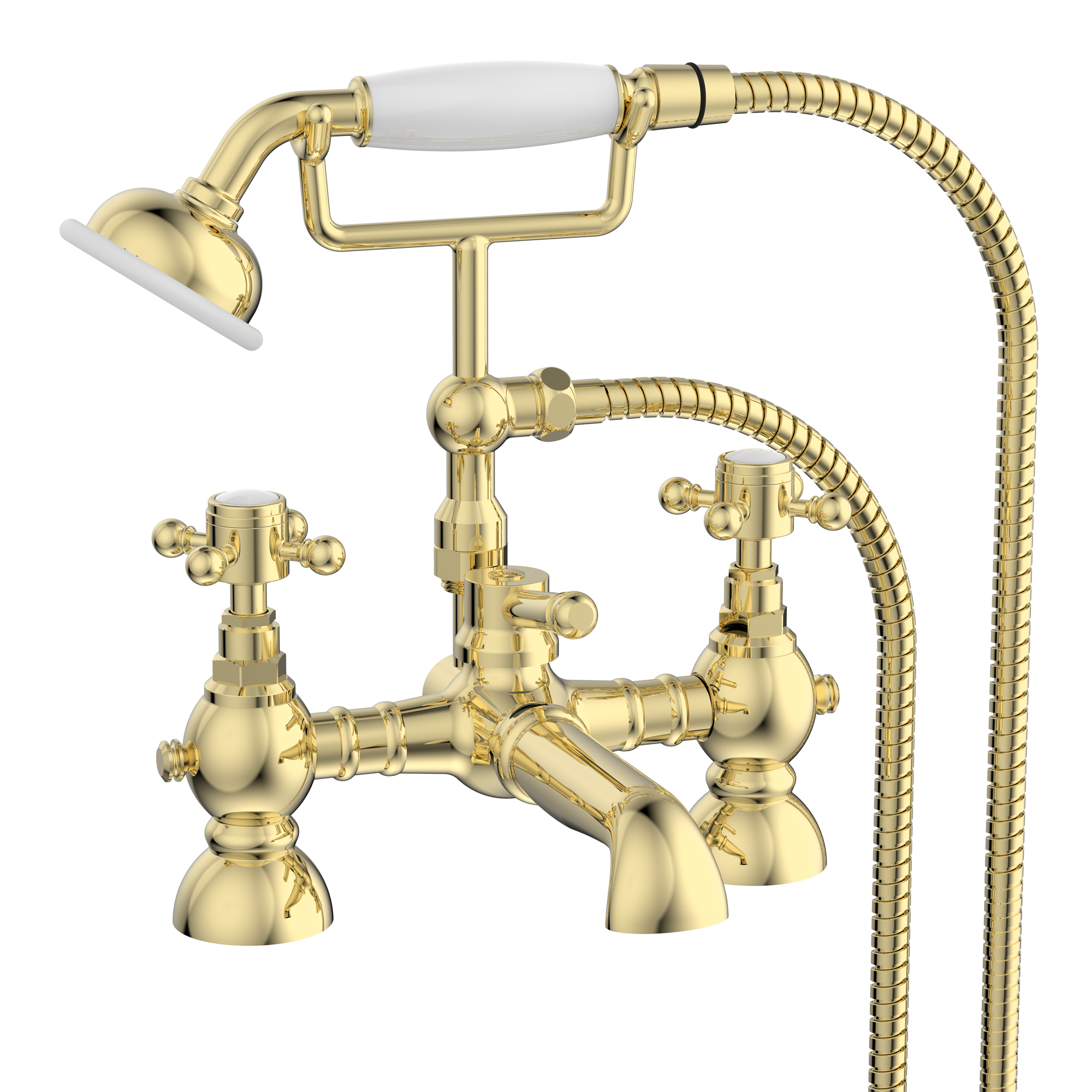Butler & Rose Eliza Crosshead Deck Mounted Bath Shower Mixer Tap