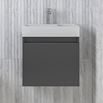 Minnie Wall Hung 500mm Cabinet & Polymarble Basin - Gloss Grey