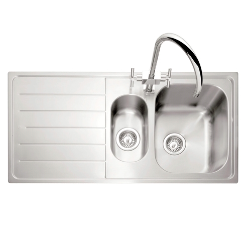 Caple Lyon 1.5 Bowl Satin Stainless Steel Sink & Waste Kit - 1000 x 500mm