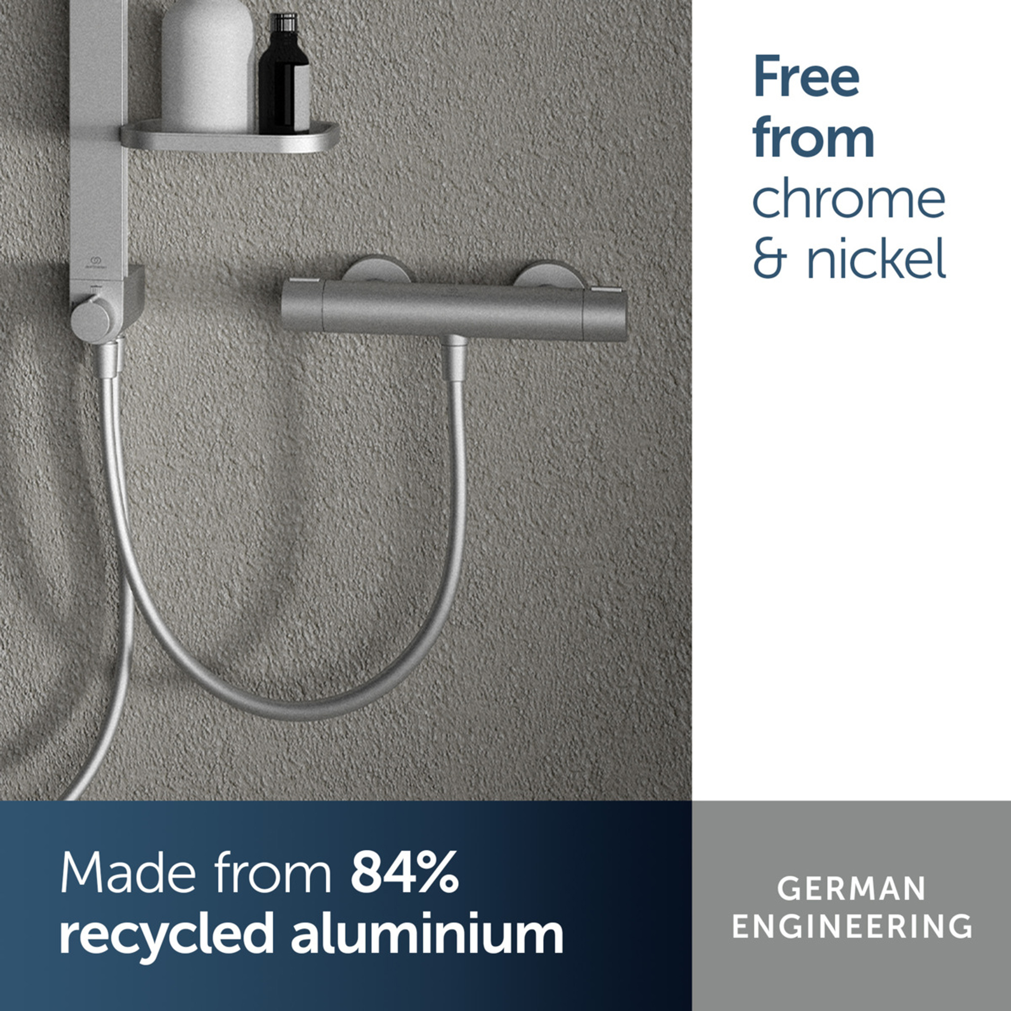 Ideal Standard Ceratherm Alu+ Exposed Thermostatic Bar Shower Valve