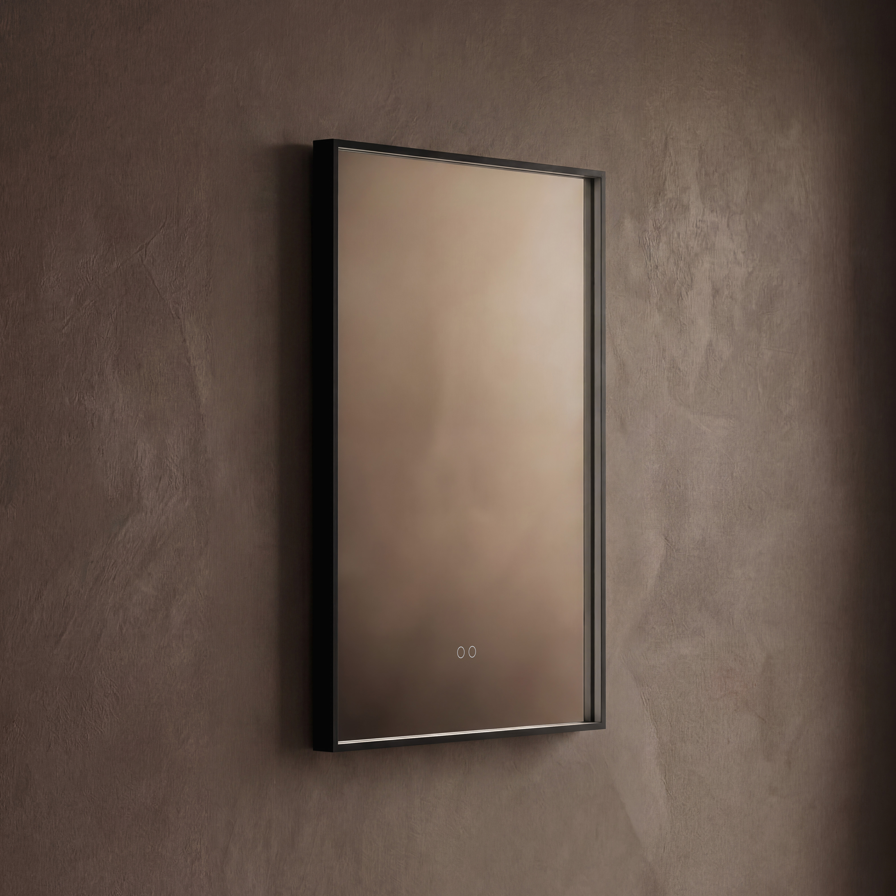 Origins Living Kingsley Matt Black Illuminated Rectangular Mirror with Colour Change Lights - 600 x 800mm