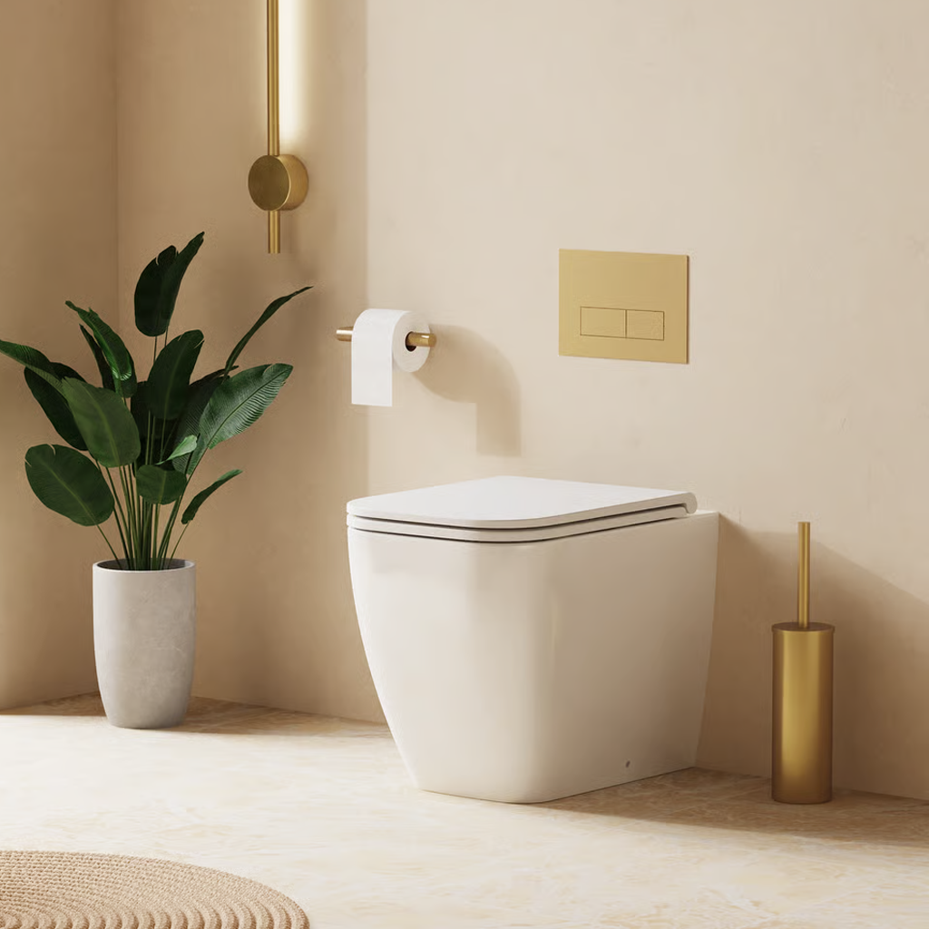 Crosswater Mada Square Back to Wall Rimless Toilet & Soft Close Seat