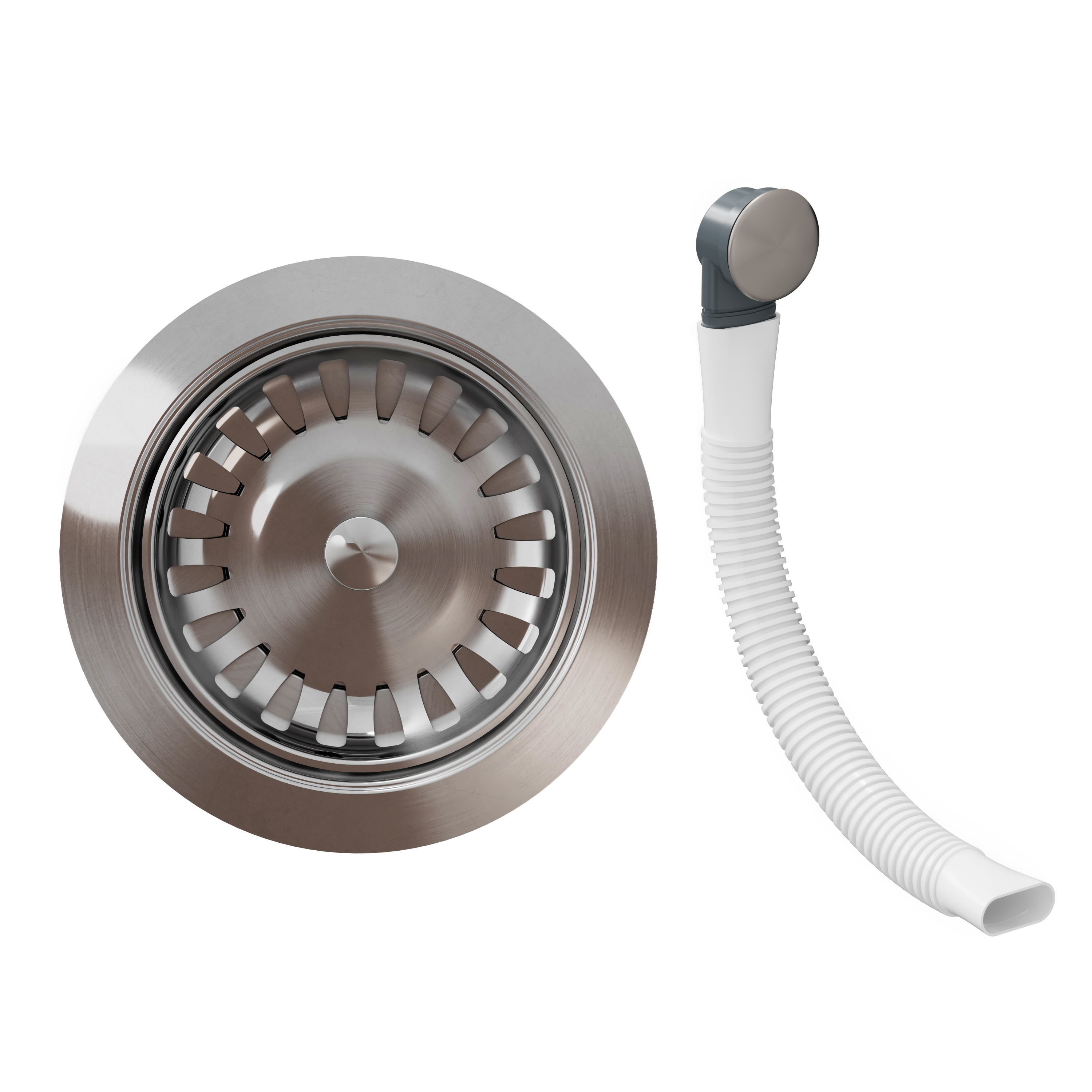 Butler & Rose Premium 90mm Kitchen Sink Strainer Waste & Round Overflow