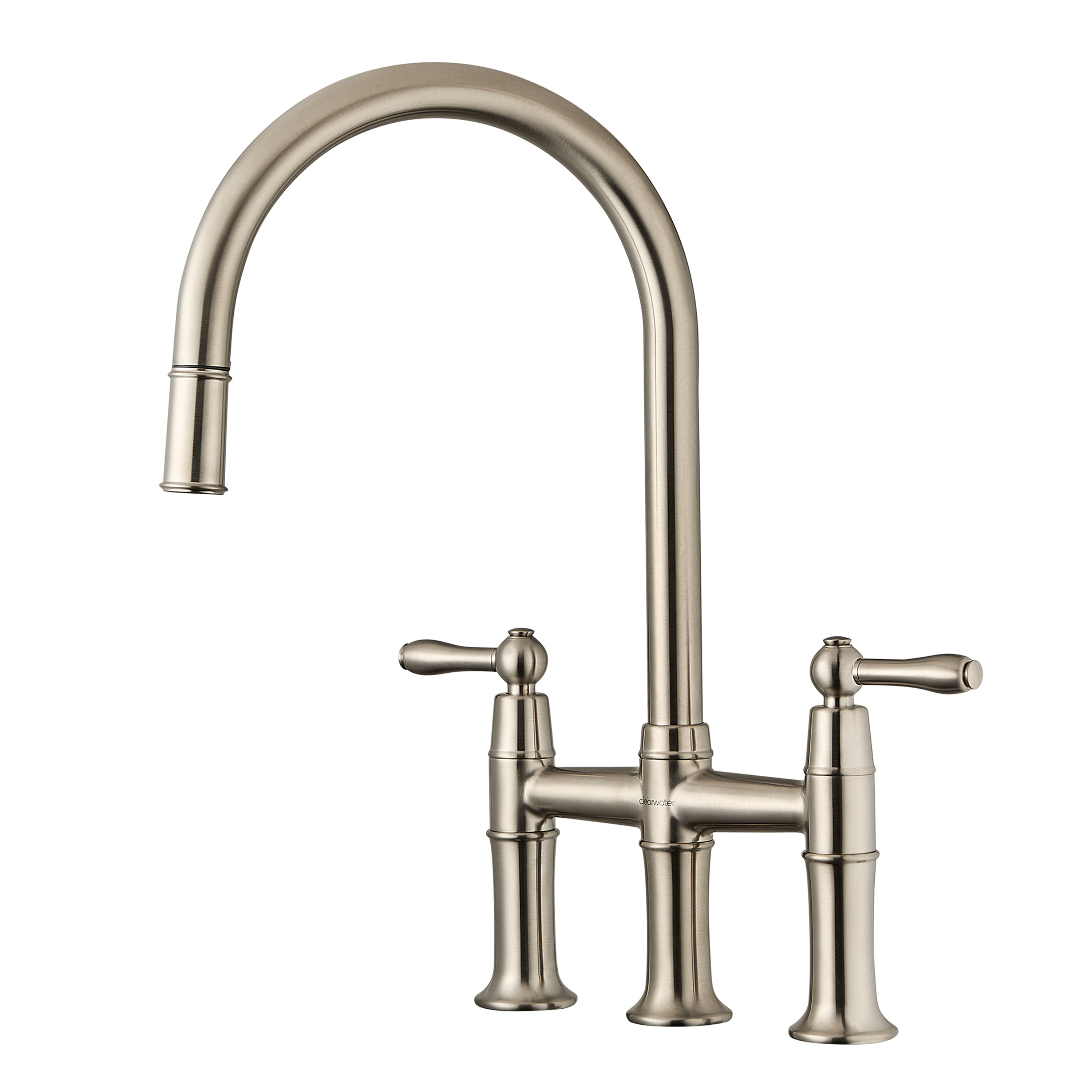 Clearwater Broadway Traditional Pull Out Bridge Kitchen Mixer Tap