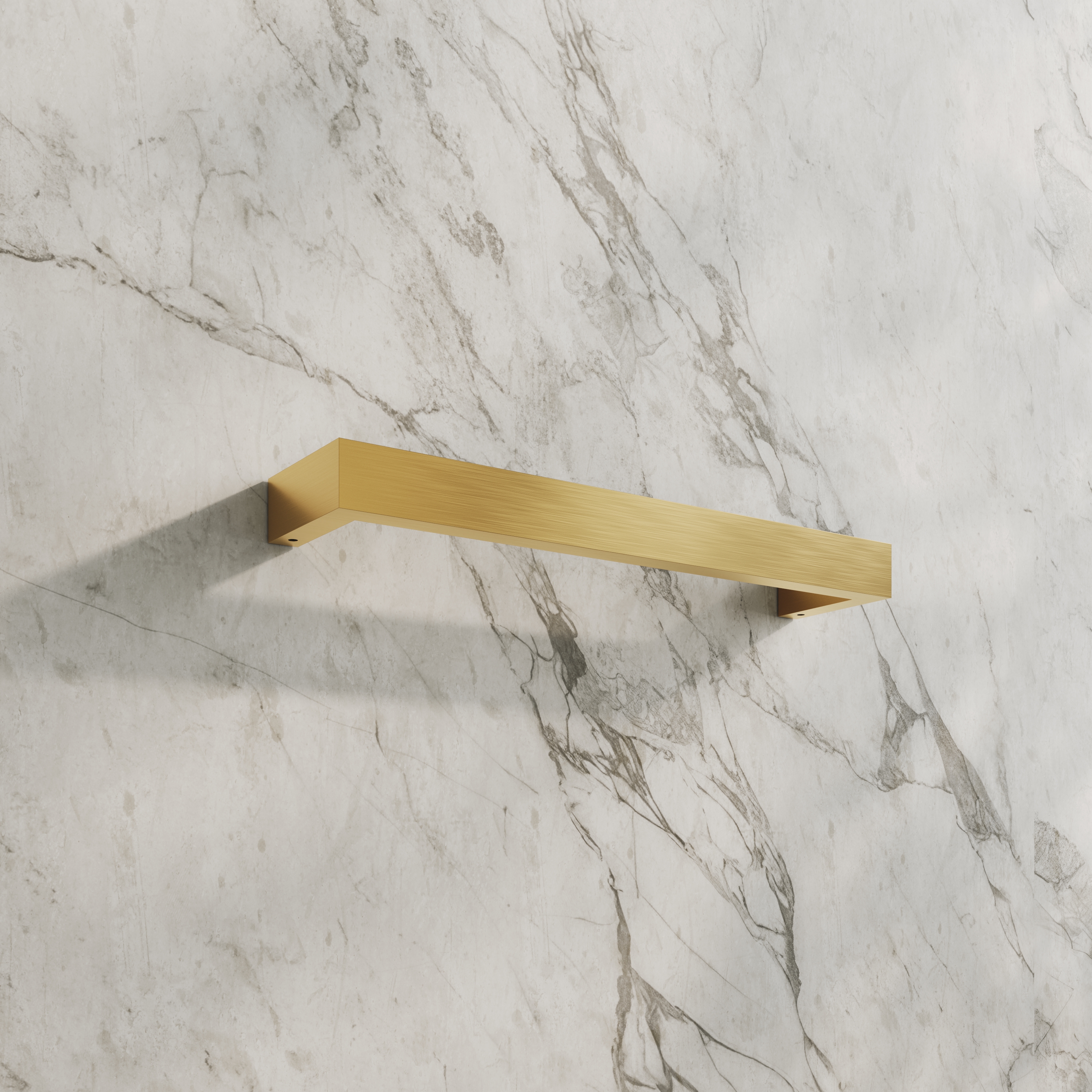 Toasty Flare Brushed Brass Electric Heated Towel Rail