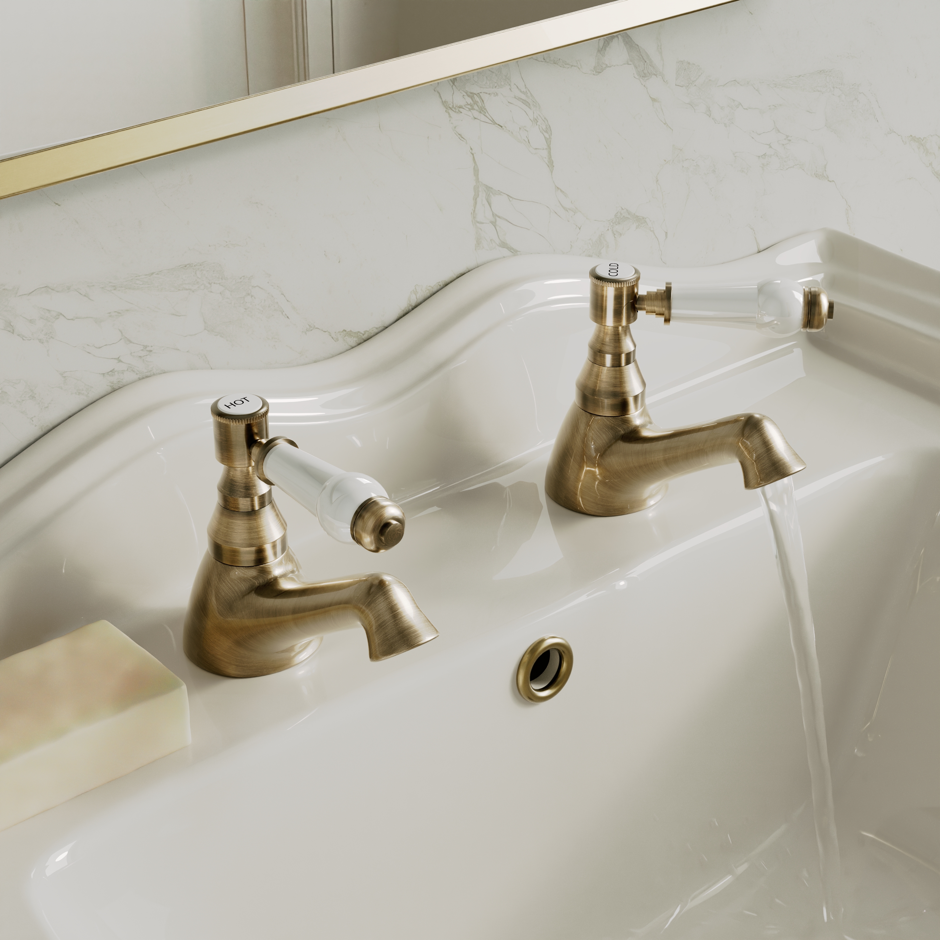 Butler & Rose Eliza Lever Basin Pillar Taps