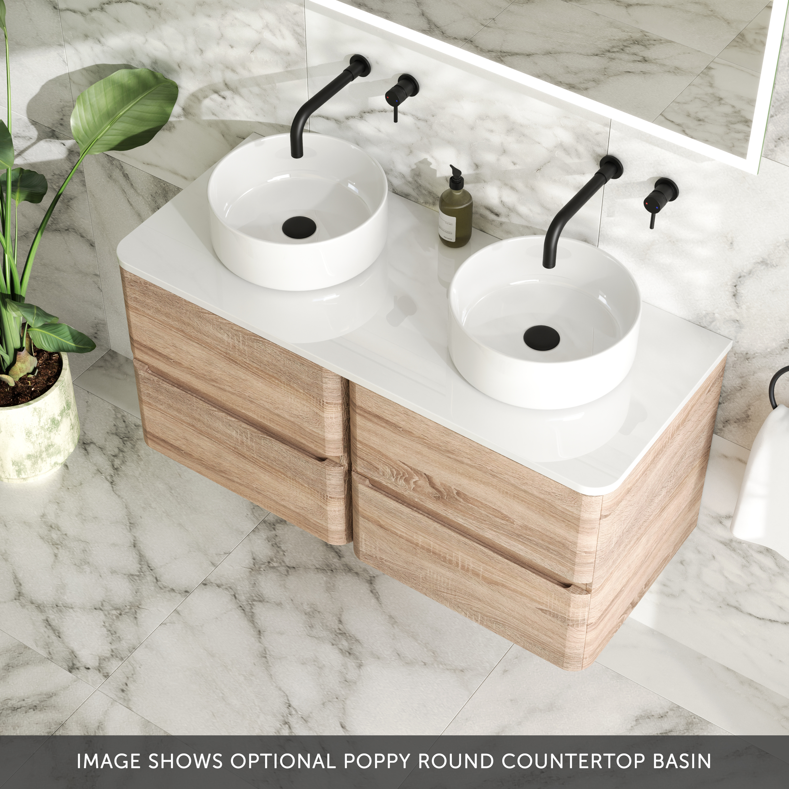 Drench Origin 1000mm Wall Mounted Vanity Unit & Countertop