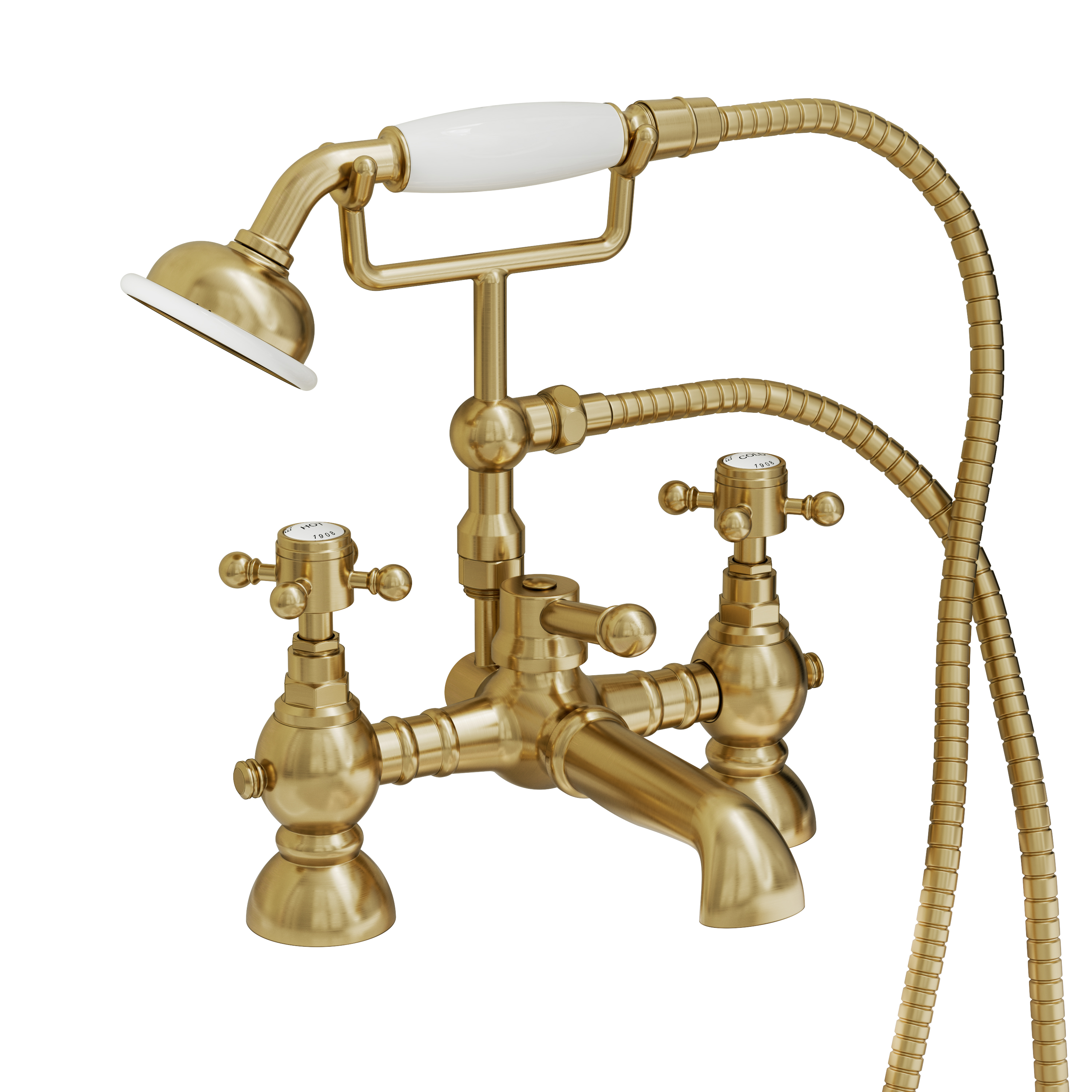 Butler & Rose Eliza Crosshead Deck Mounted Bath Shower Mixer Tap