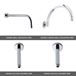 Butler & Rose Victoria 200mm Fixed Apron Shower Head & 300mm Wall Shower Arm
