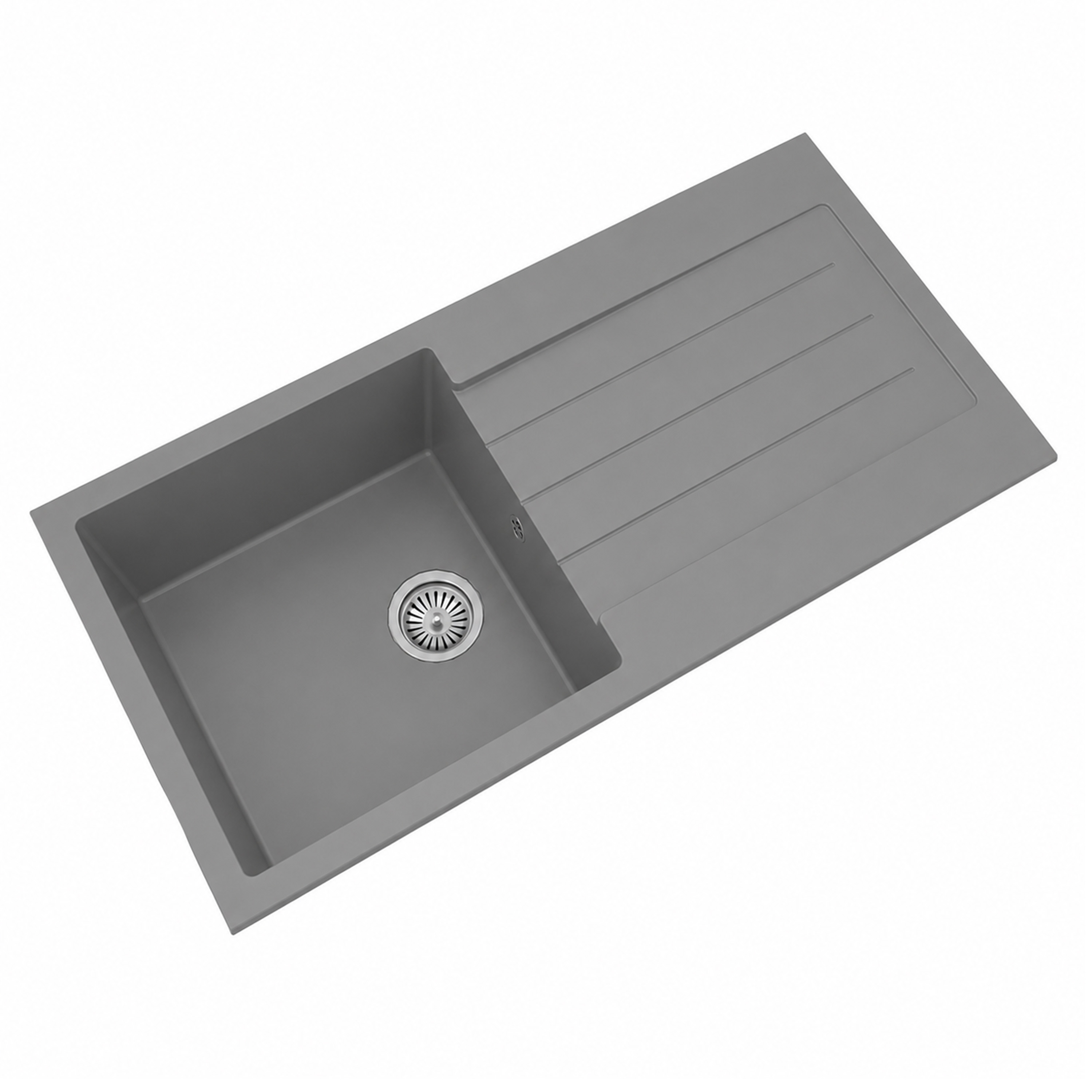 Vellamo Designer 1 Bowl Comite Composite Kitchen Sink & Waste with Reversible Drainer - 1000 x 500mm