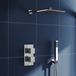 Zachary Concealed Shower Valve, Fixed Head & Shower Handset Kit - 180mm Ceiling Shower Arm