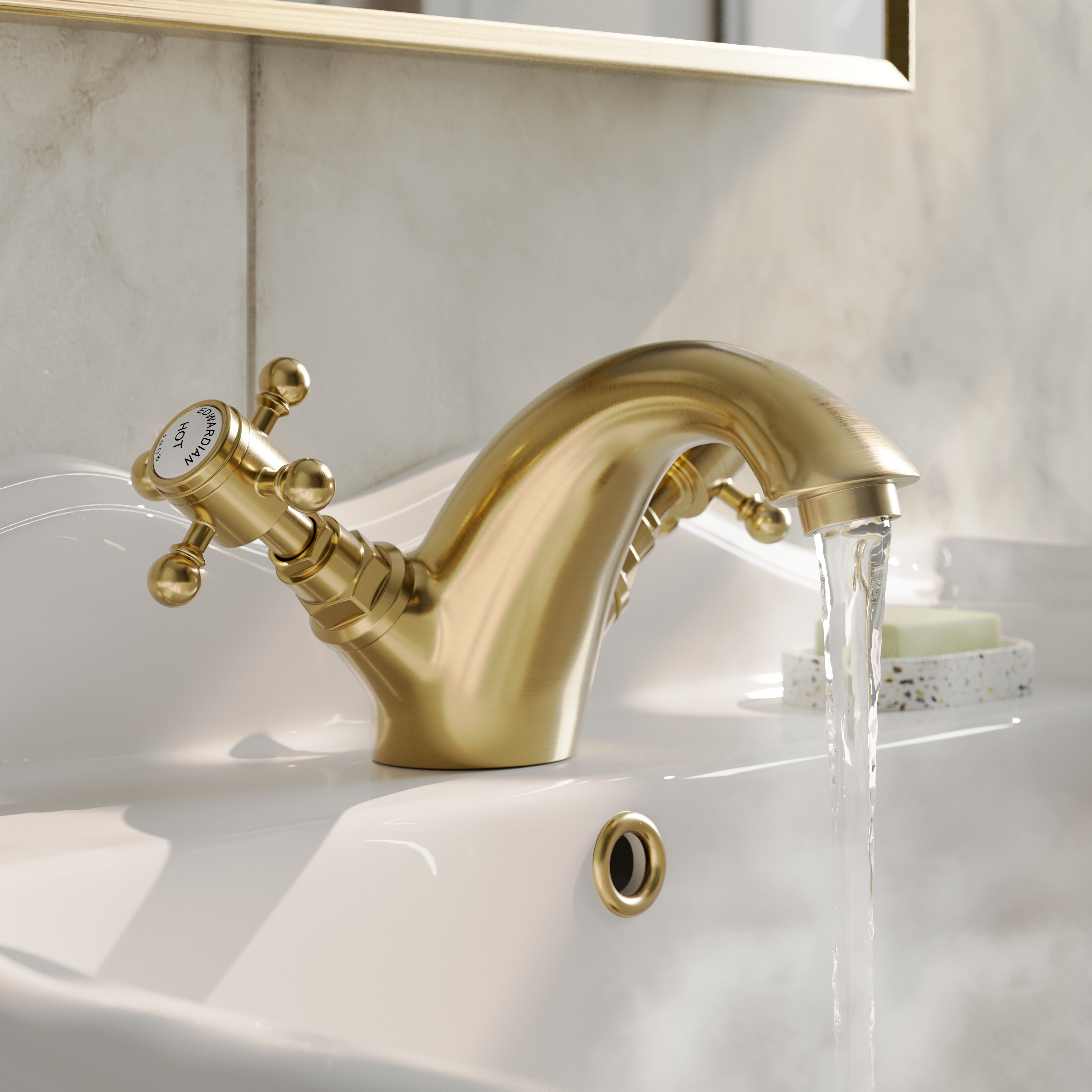 Butler & Rose Eliza Crosshead Mono Basin Mixer Tap & Waste
