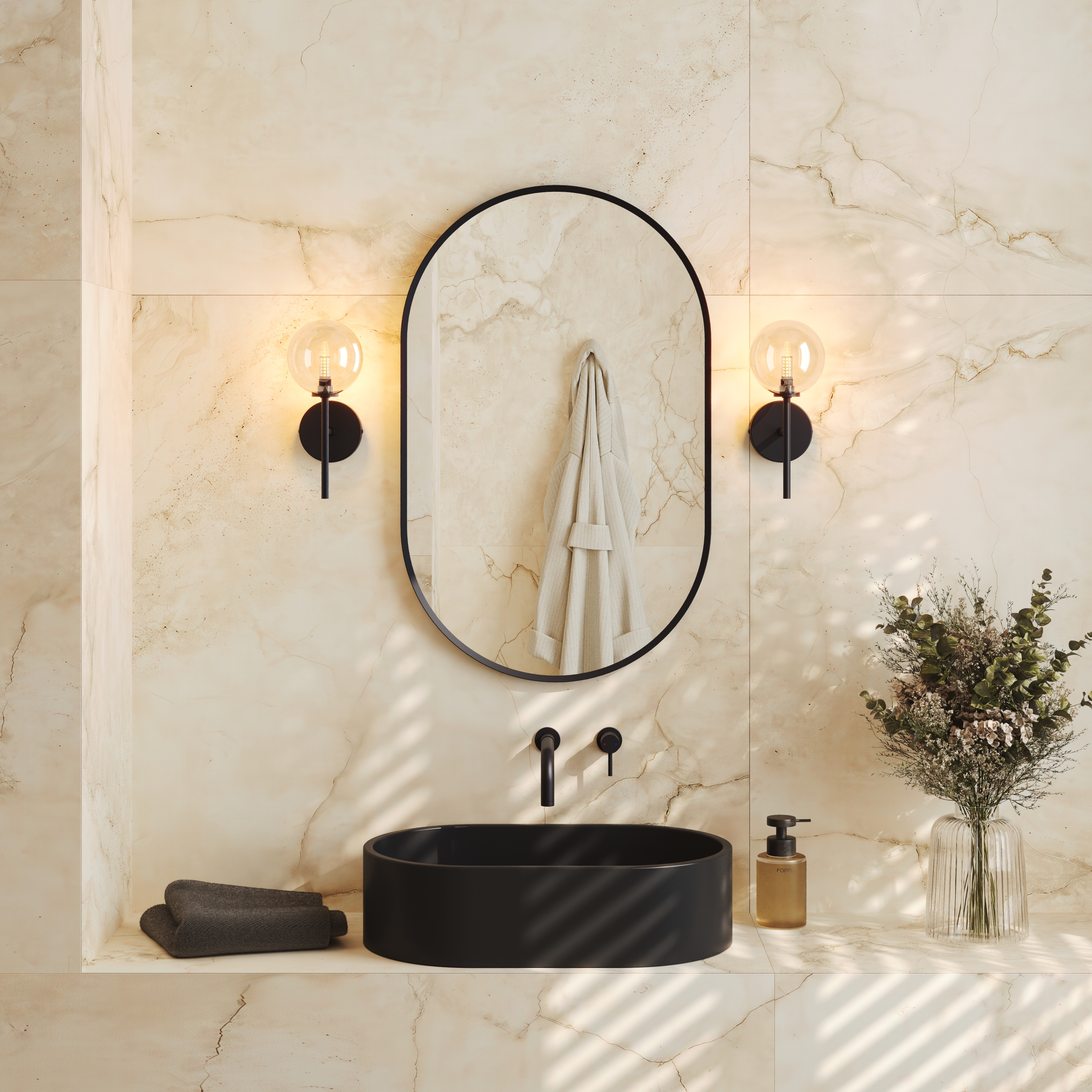 Harbour Glass Globe Wall Light