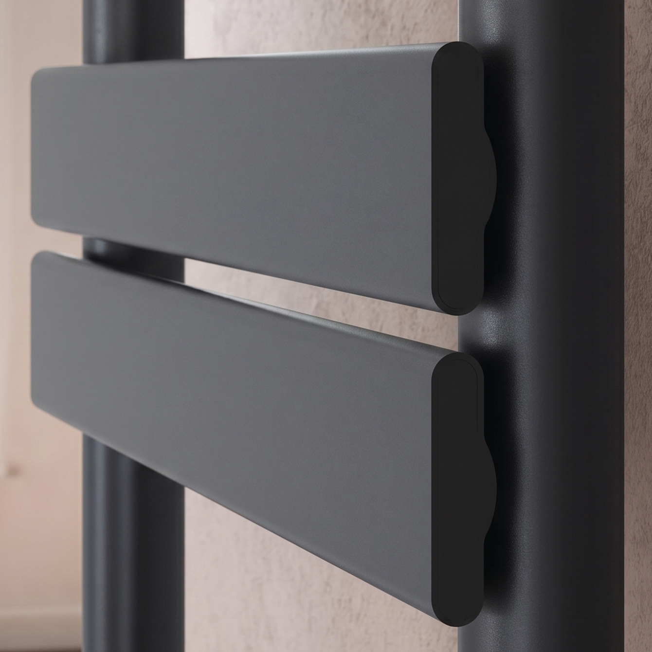 Toasty Hush Anthracite Flat Panel Heated Towel Rail