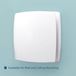 HiB Breeze White Wall Mounted Slimline Low Profile Fan with Timer